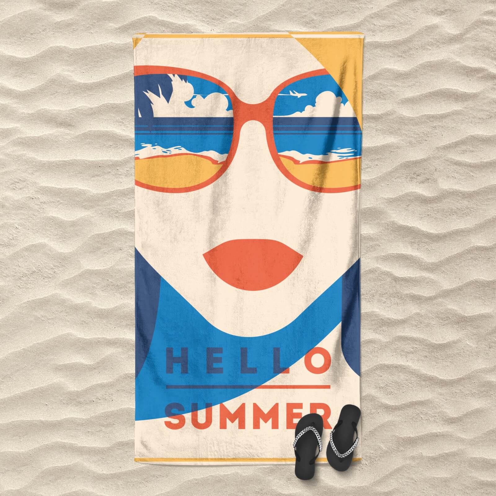 Hello Summer Shade Beach Towel
