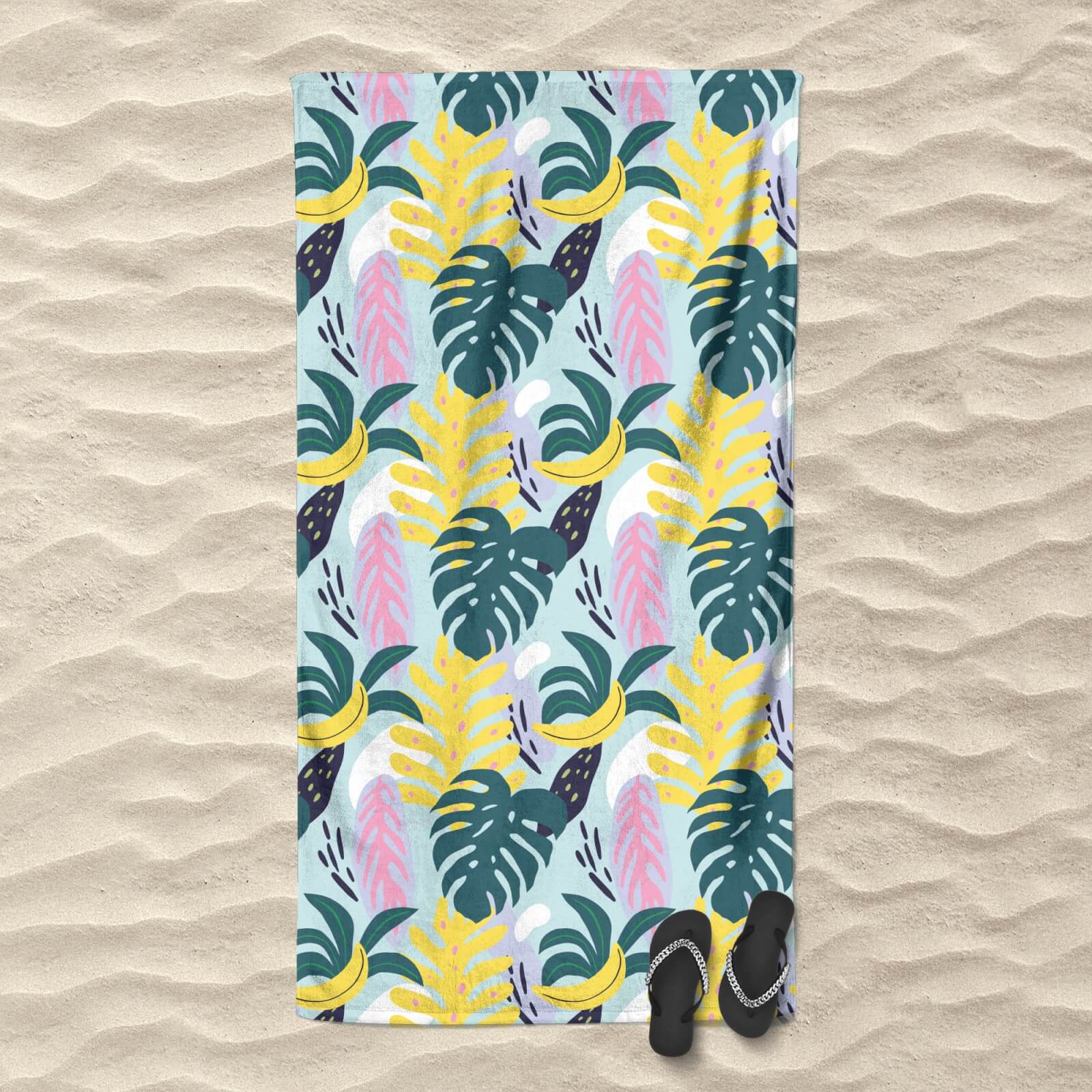 Banana Leaves Beach Towel