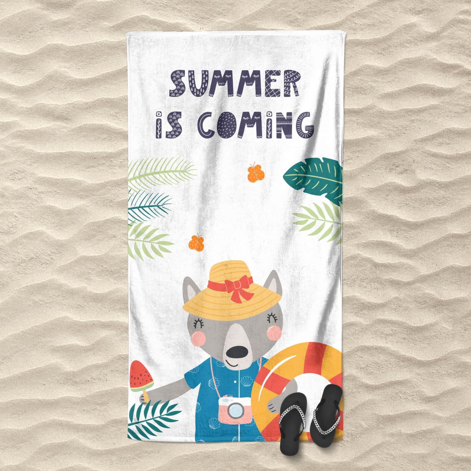 Summer Is Coming Beach Towel