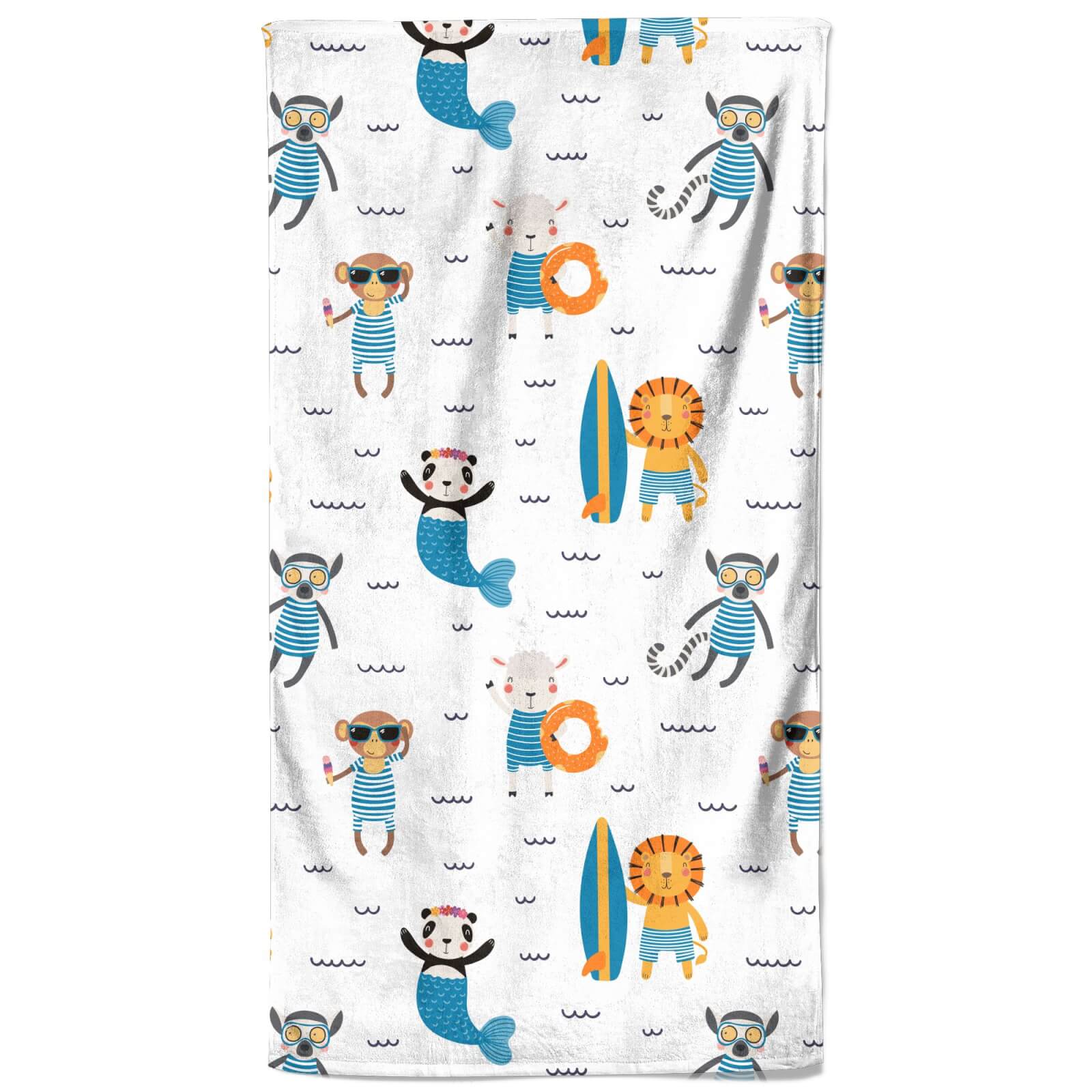 Summer Animals Beach Towel