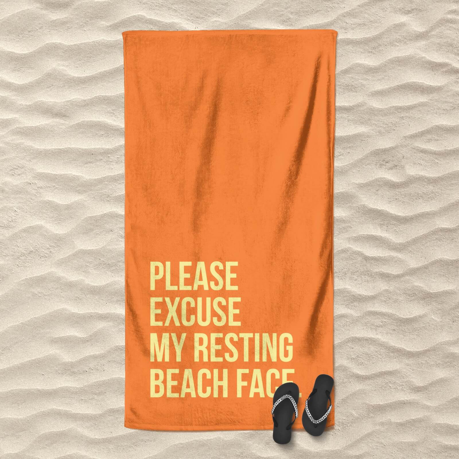 Please Excuse My Resting Beach Face Beach Towel
