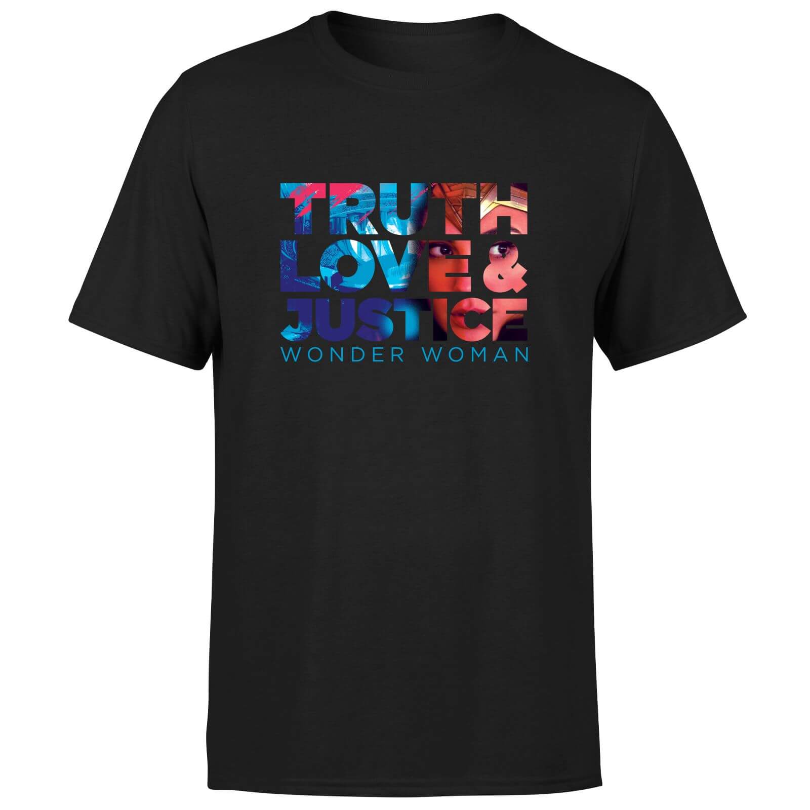 Wonder Woman Truth, Love And Justice Homme T-Shirt - Noir - S - Noir