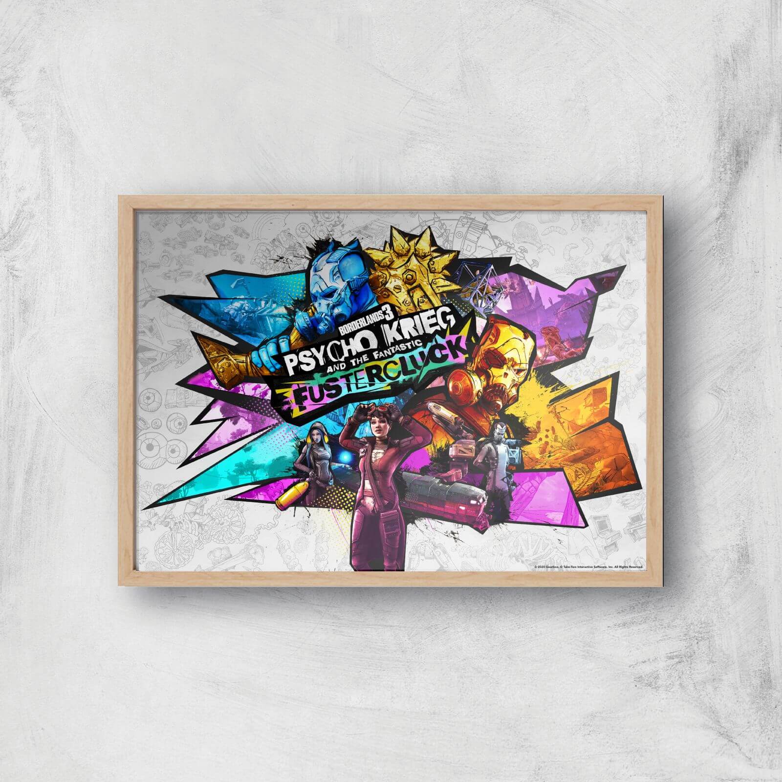 

Borderlands 3 Fustercluck Giclee Art Print - A3 - Wooden Frame