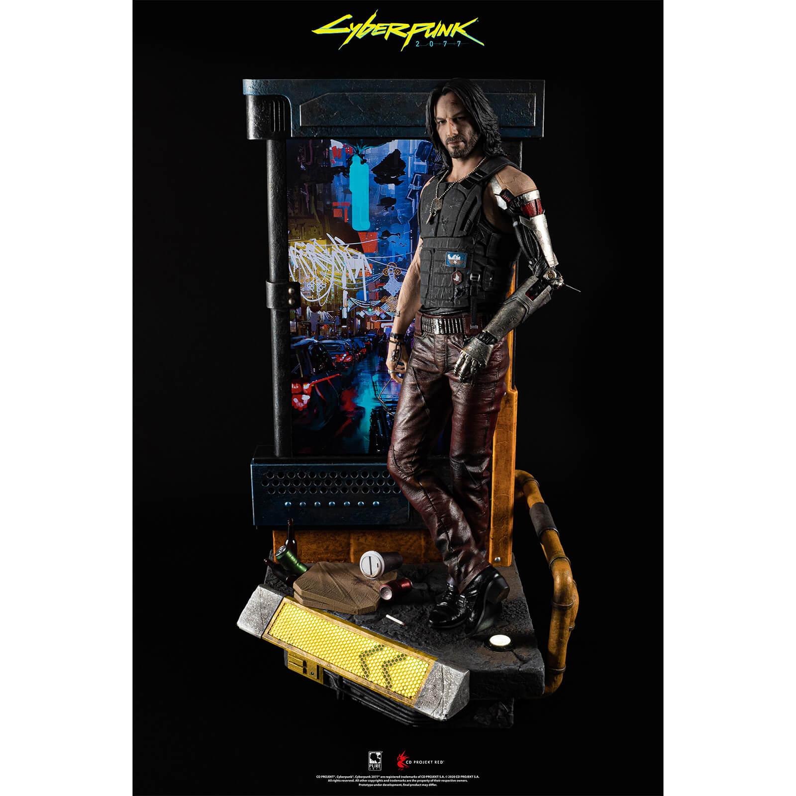 PureArts CyberPunk 2077: Johnny Silverhand 1/4 Scale Statue (Comes with LCD Screen and Inbuilt Stereo Speakers)