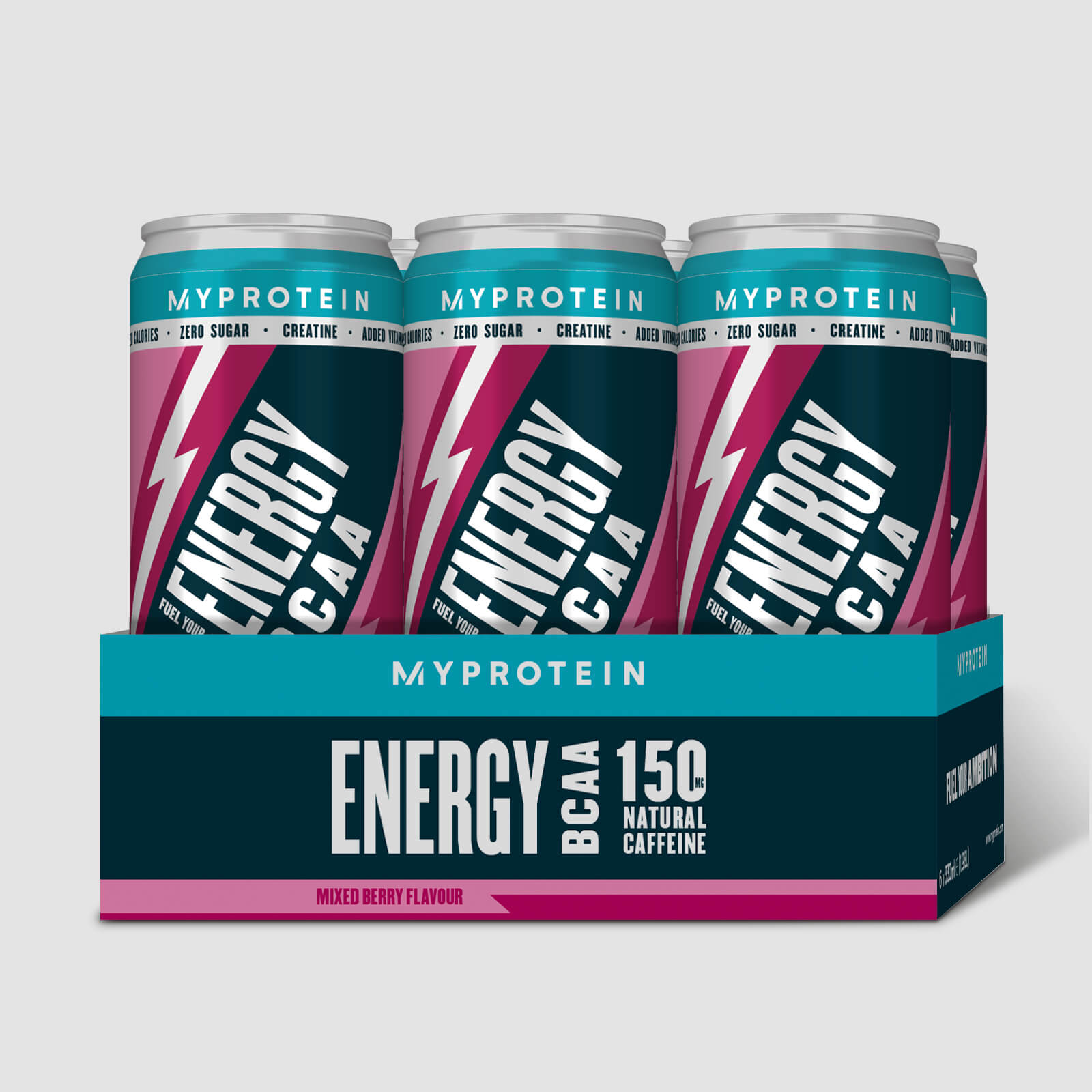 BCAA Energy Drink (6 Pack) - Strawberry and Raspberry