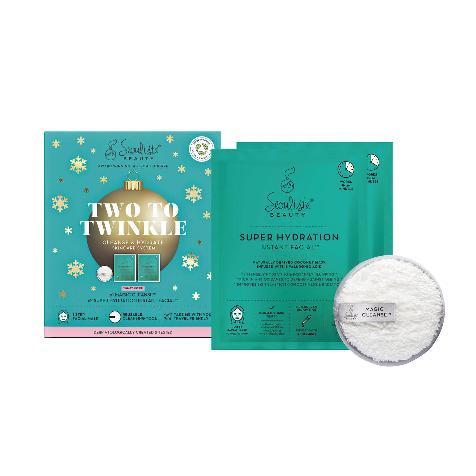 

Seoulista Beauty Two to Twinkle Cleanse and Hydrate Christmas Pack