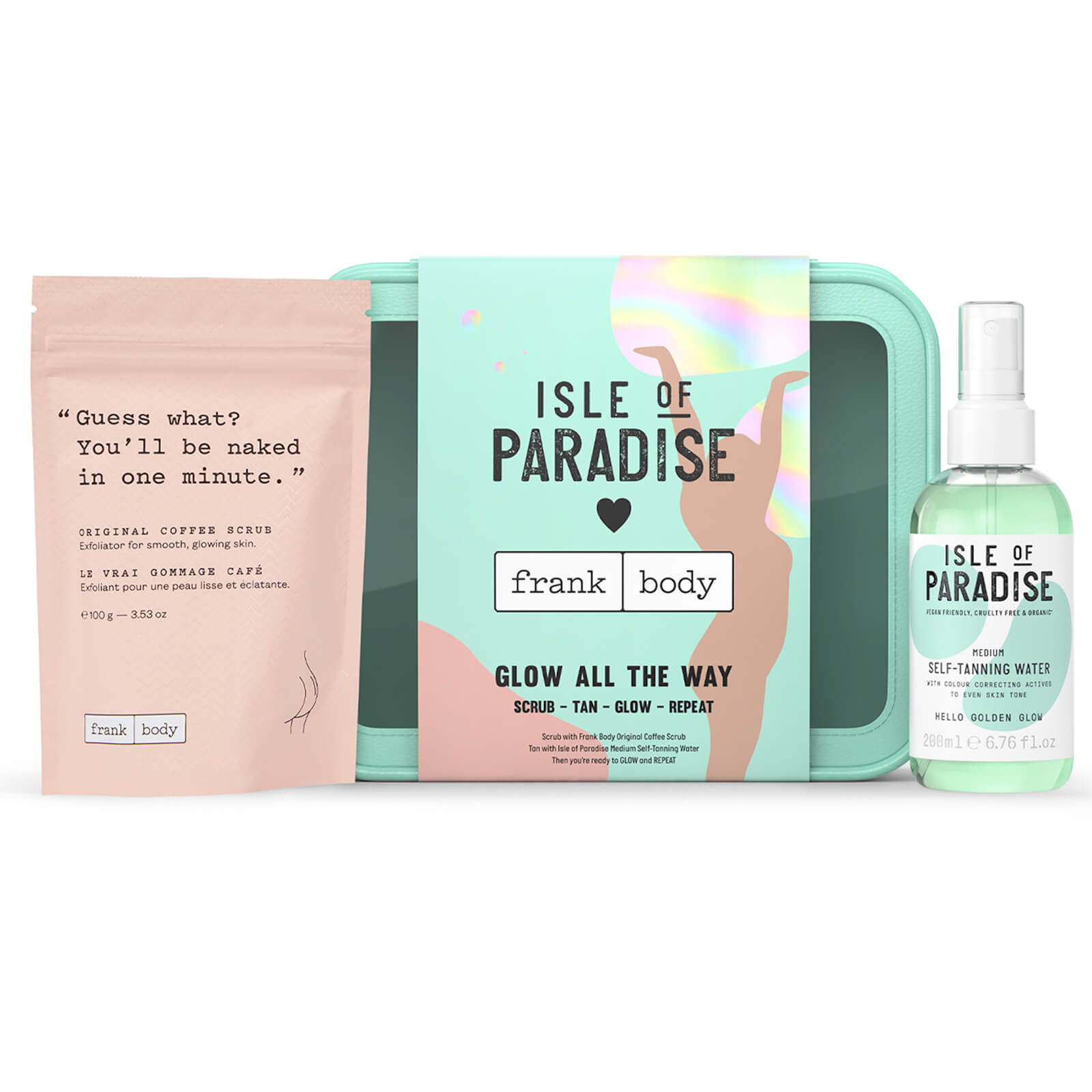 Isle of Paradise Glow All The Way Scrub-Tan-Glow-Repeat