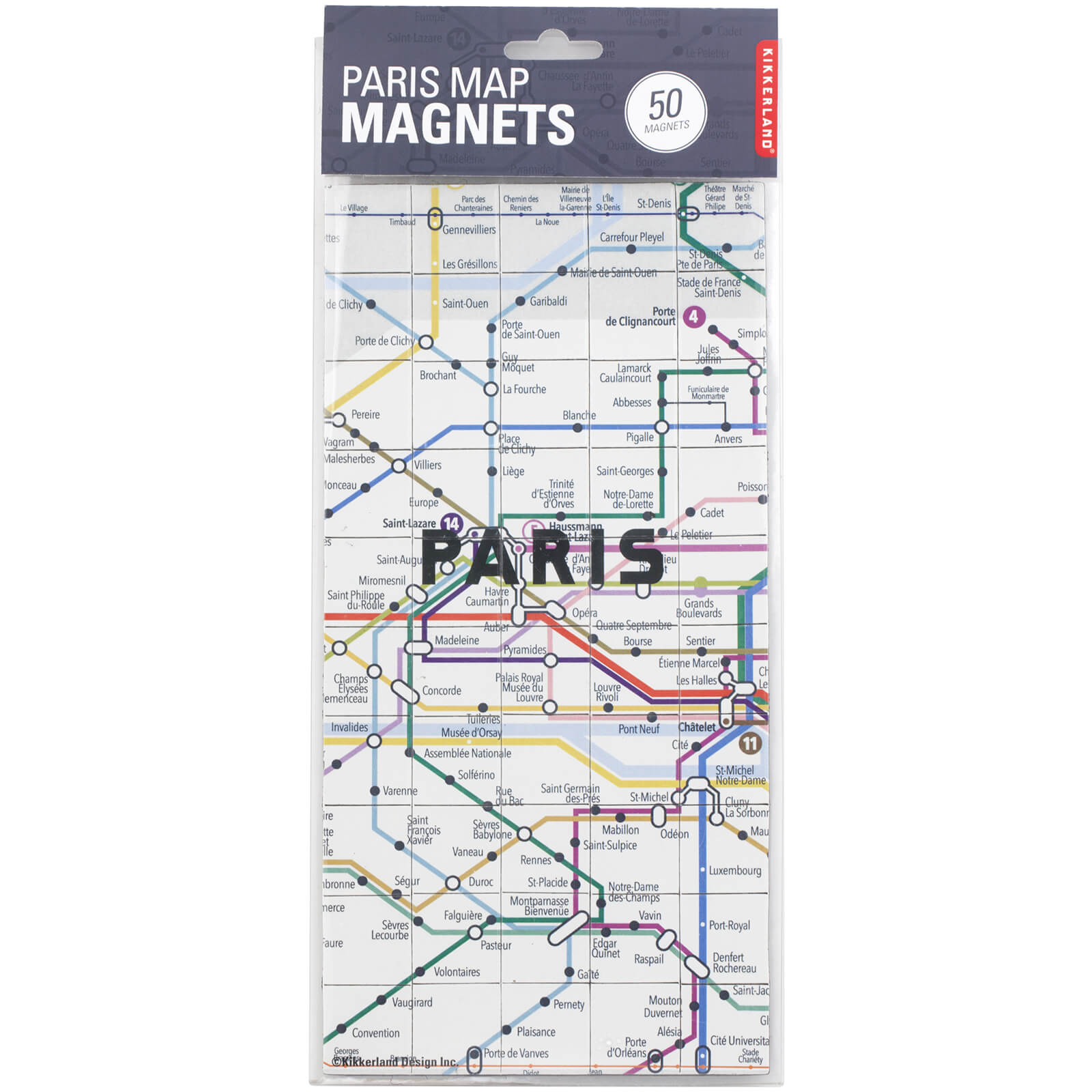 Image of Kikkerland Paris Map Magnets