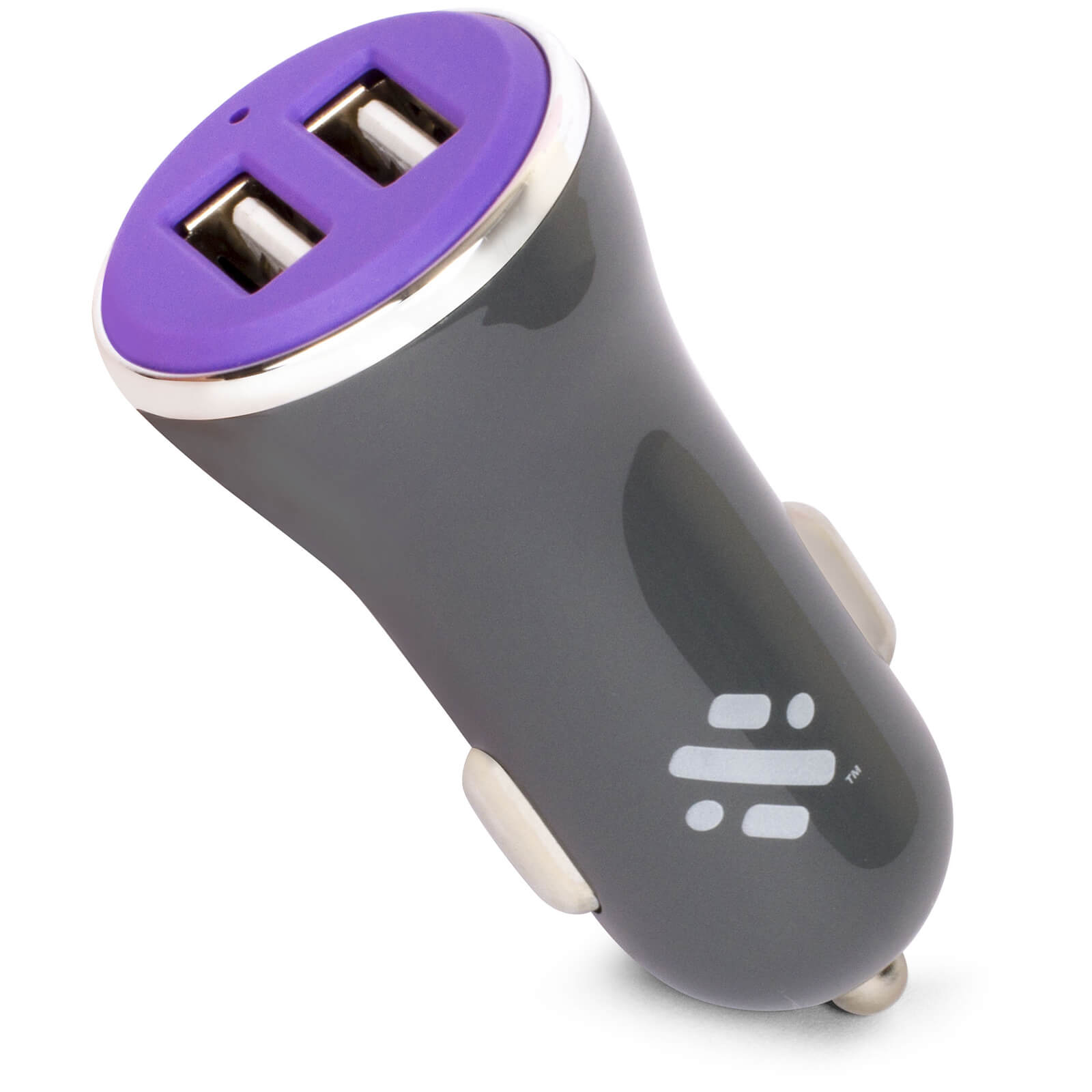 Swipe Dual Port 2.1 Car Charger - Purple