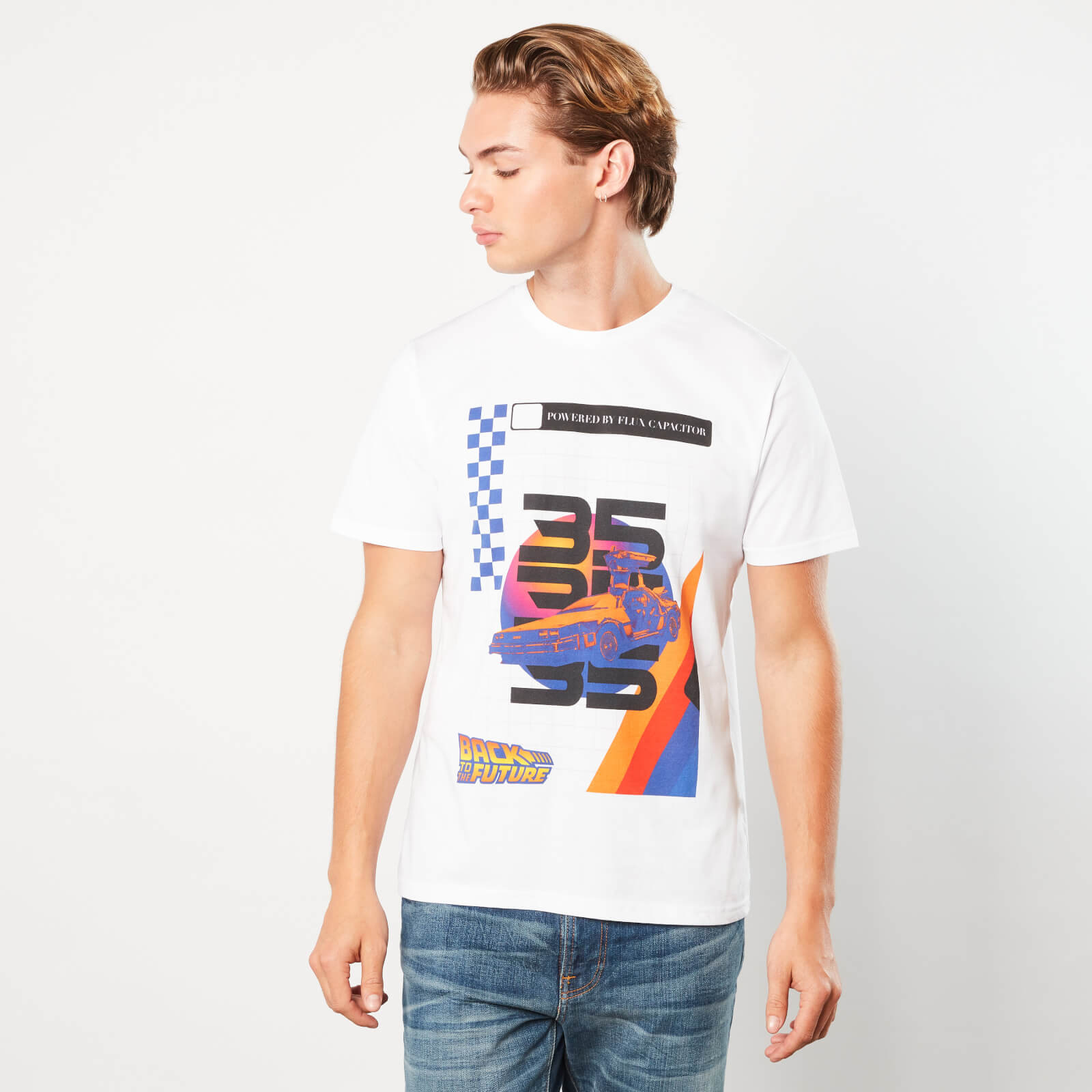 T-Shirt Ritorno al Futuro Powered Car - Bianco - Unisex - M - Bianco