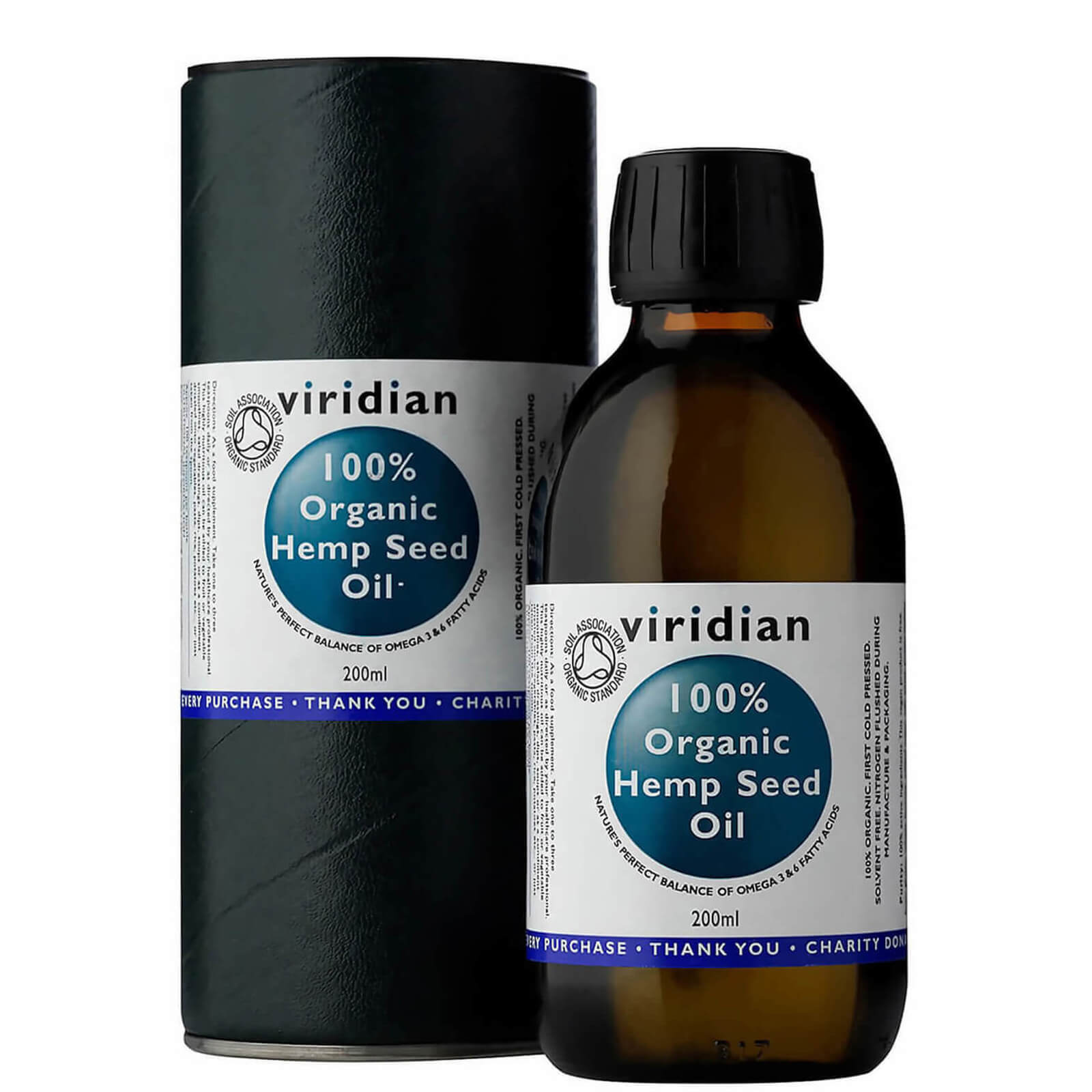 100pc Organic Hemp Seed Oil 200ml