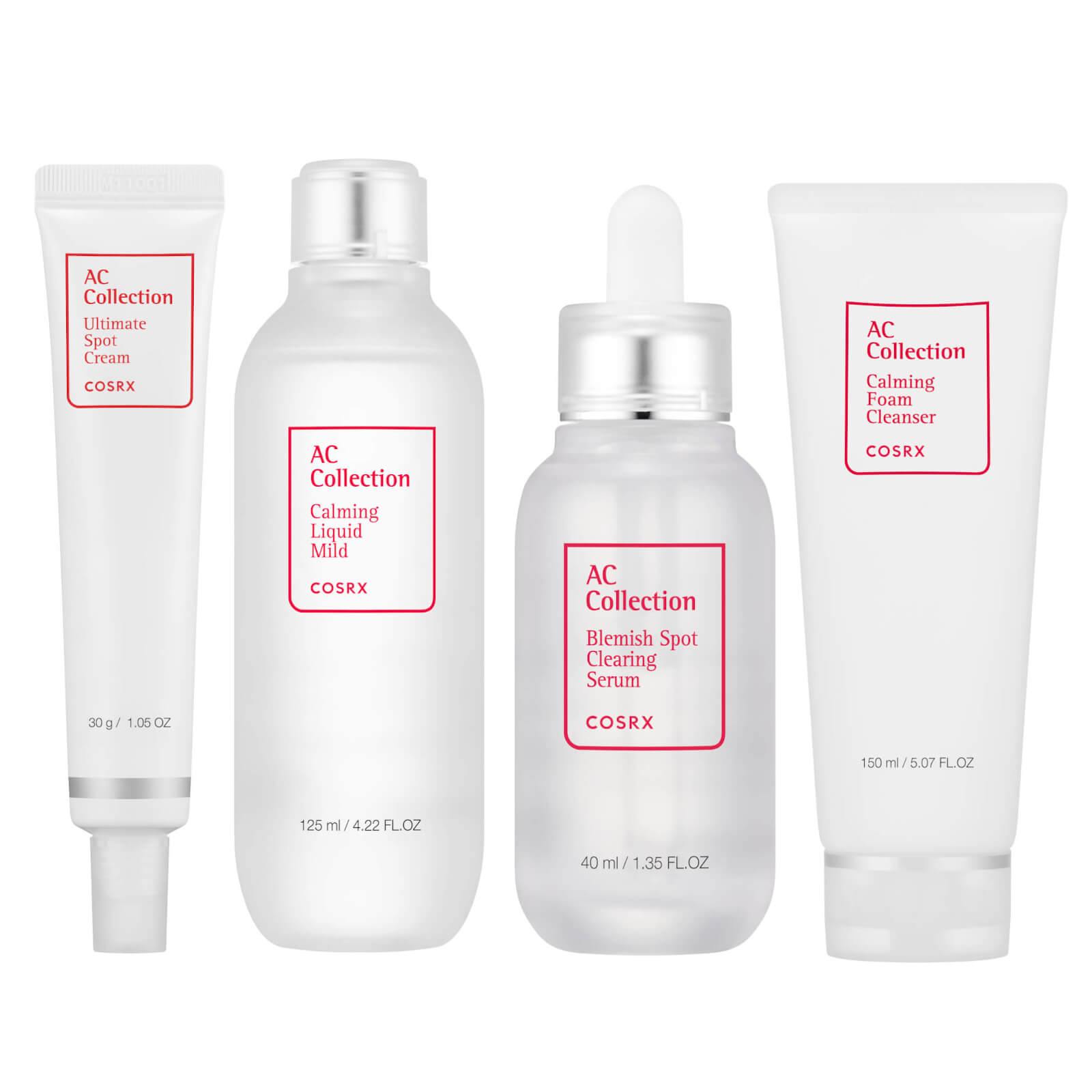 Cosrx Ac Collection Acne Calming Set In White