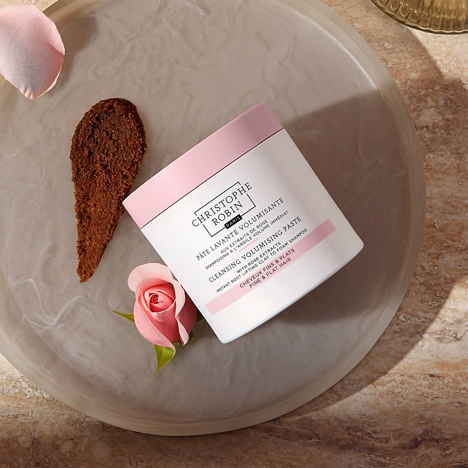 Shop Christophe Robin Cleansing Volumizing Paste With Rose Extracts 250ml