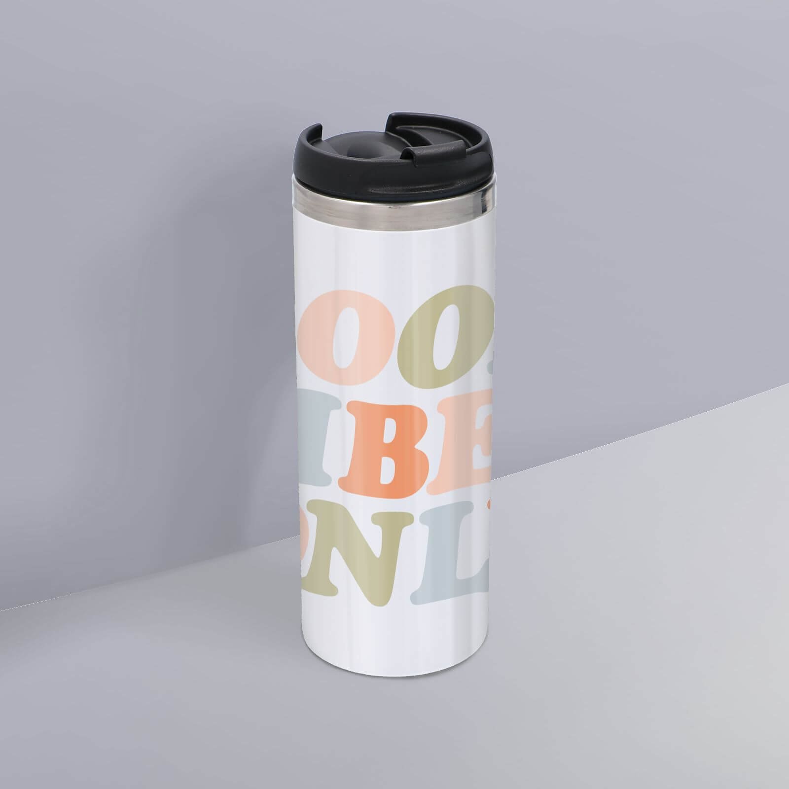 The Motivated Type Colourful Good Vibes Only Thermo Travel Mug