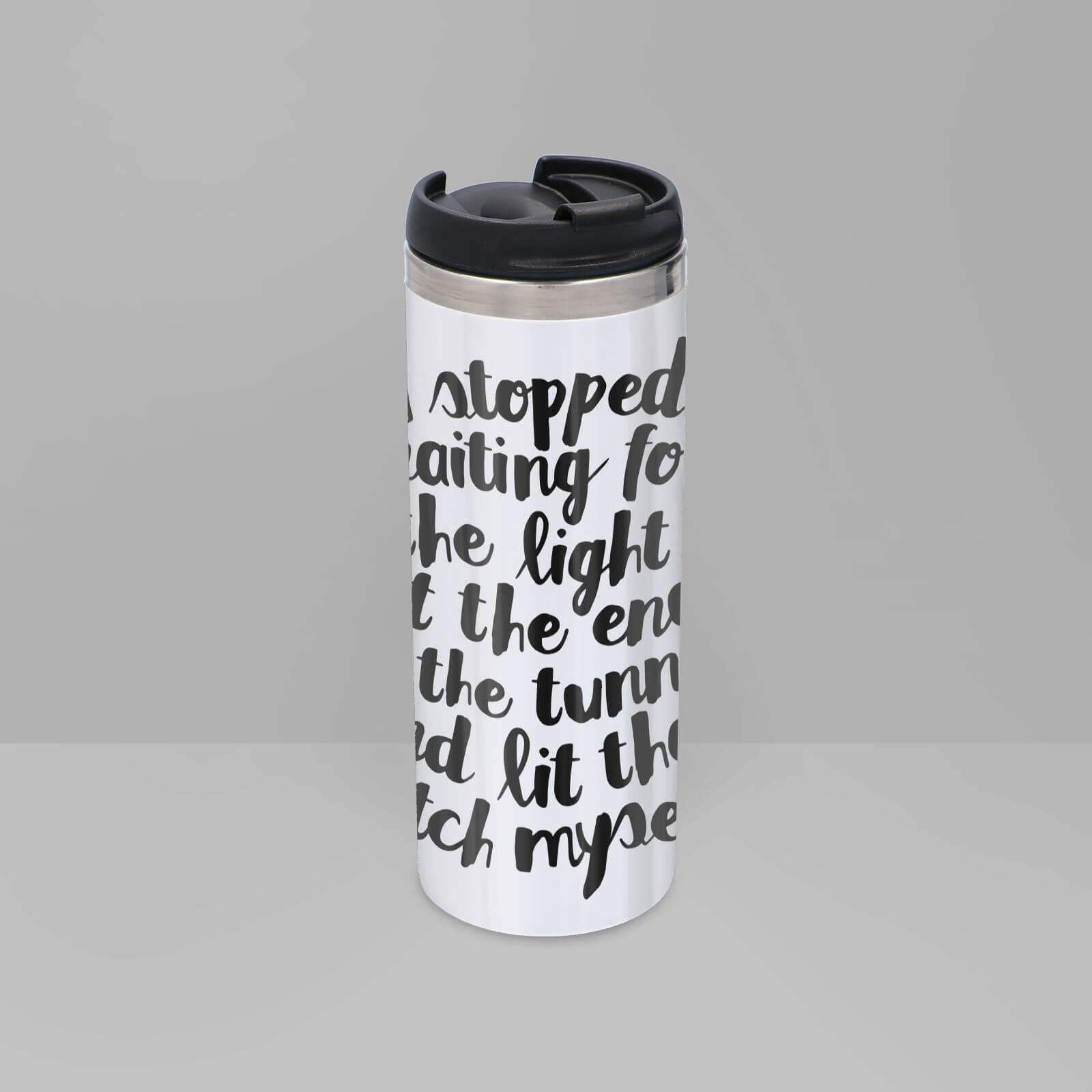 The Motivated Type Handwritten I Stopped Waiting For The Light Thermo Travel Mug