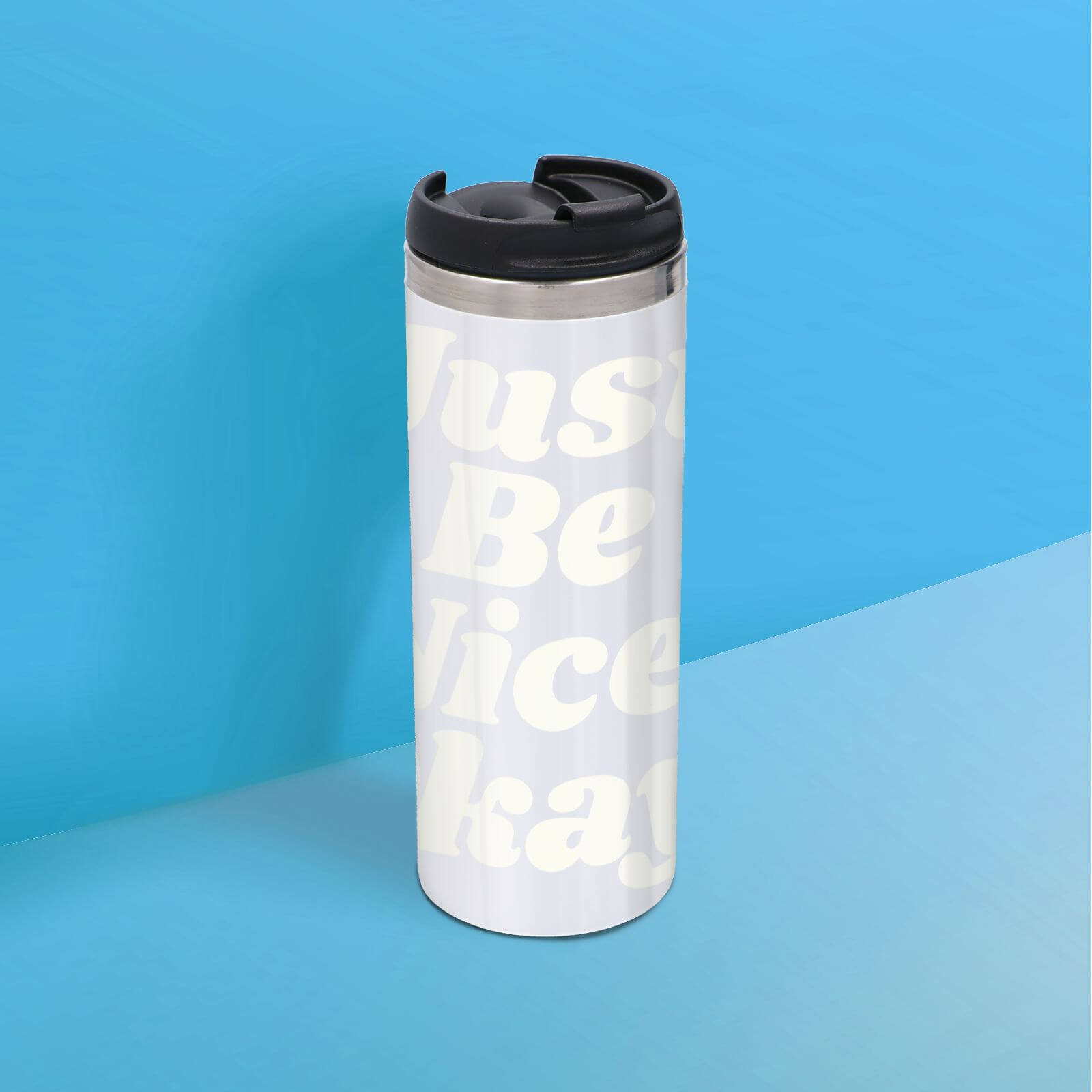 The Motivated Type Just Be Nice, Okay! Thermo Travel Mug