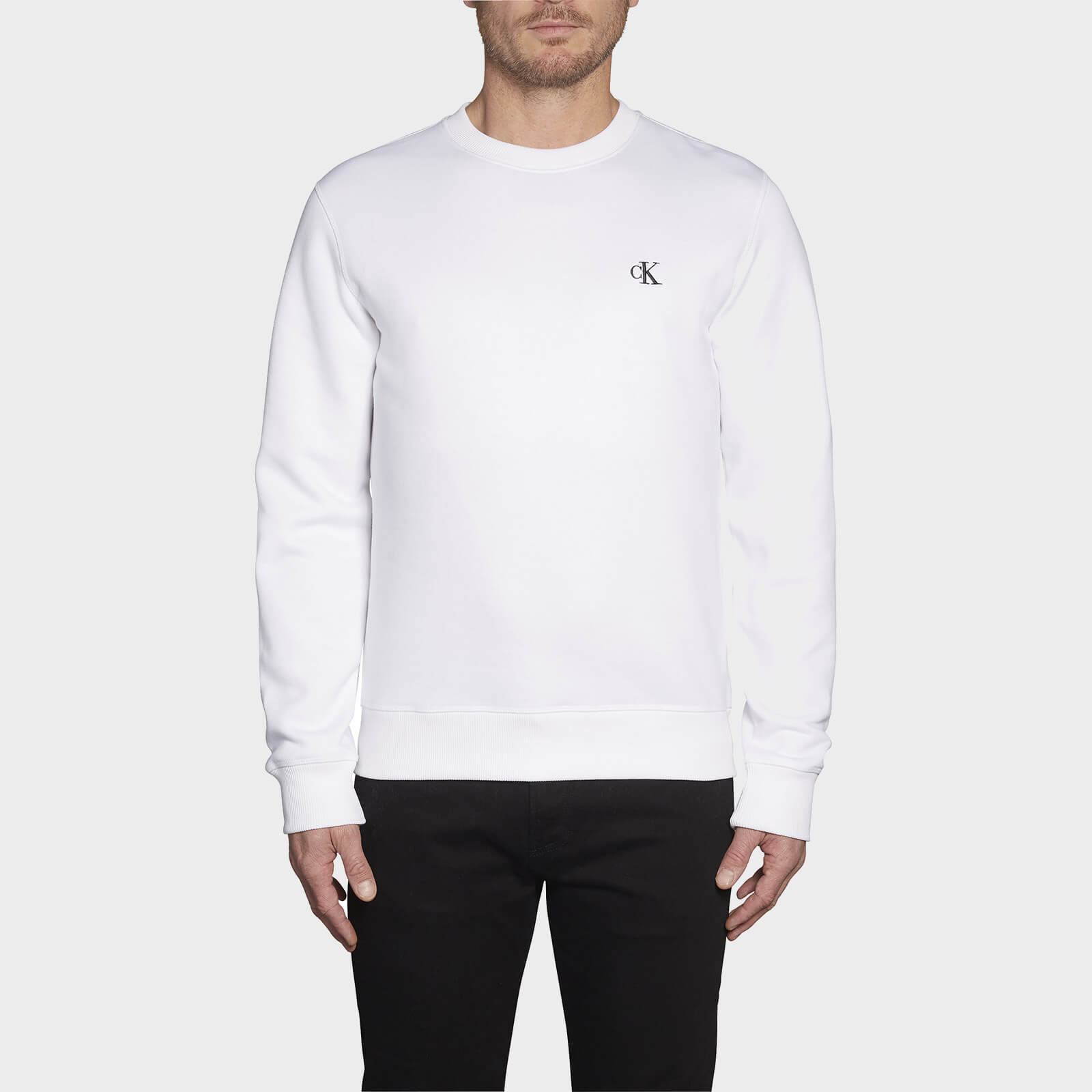 Calvin Klein Jeans Men's Essential Crewneck Sweatshirt - Bright White - M