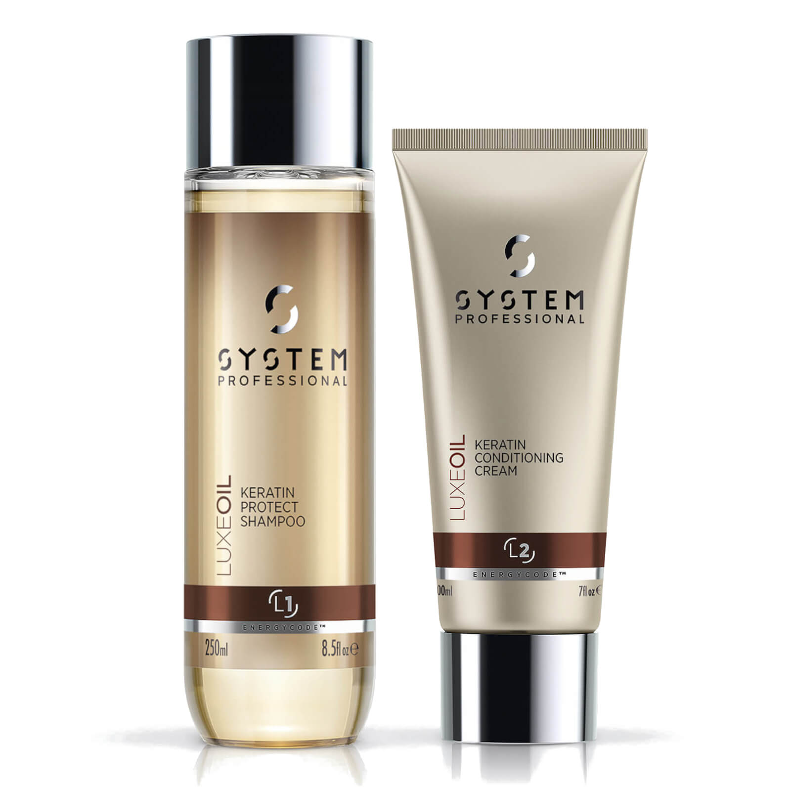 System Professional Luxe Oil Keratin Shampoo and Conditioner