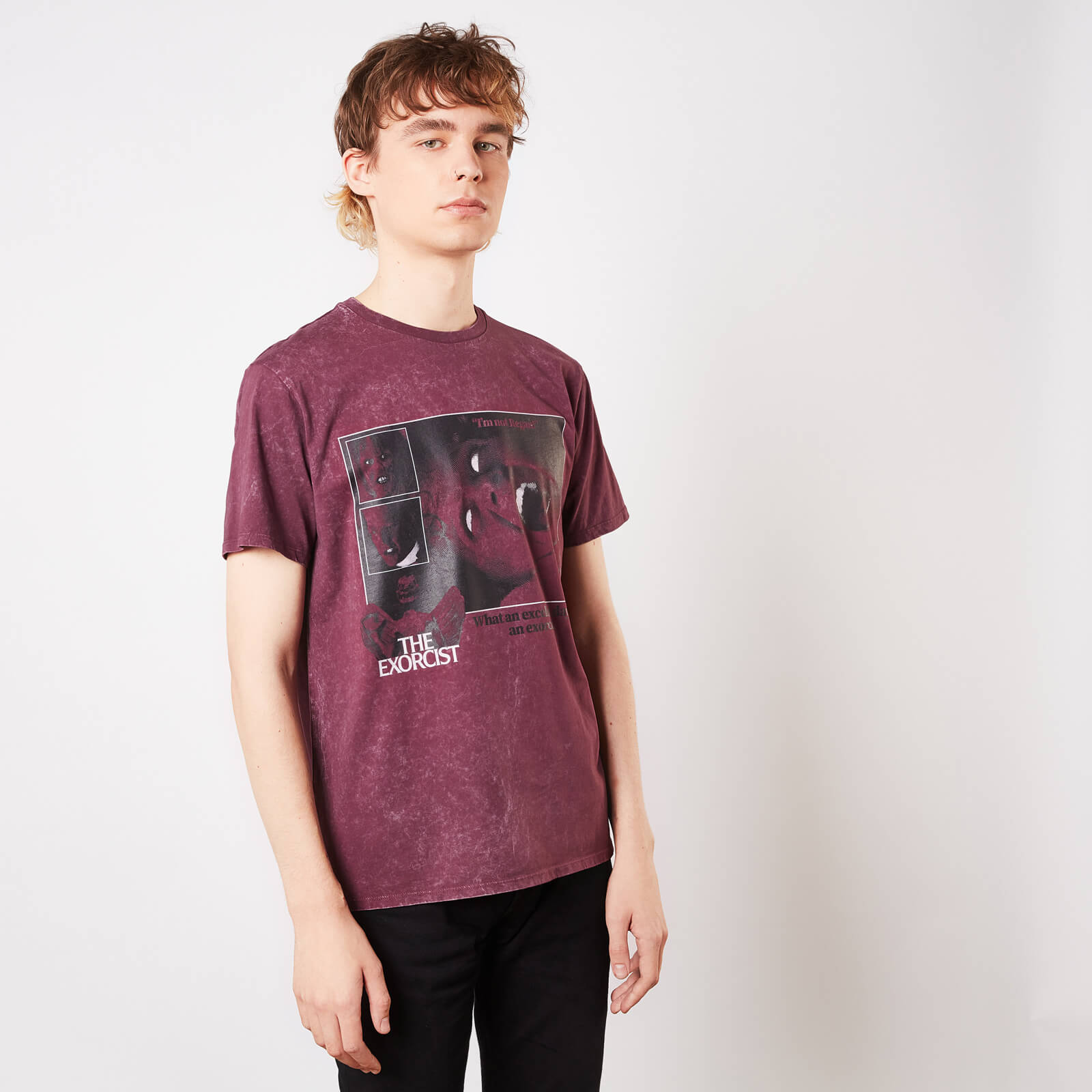 

The Exorcist Exorcism Unisexe T-Shirt - Bordeaux Délavé - M - Burgundy Acid Wash