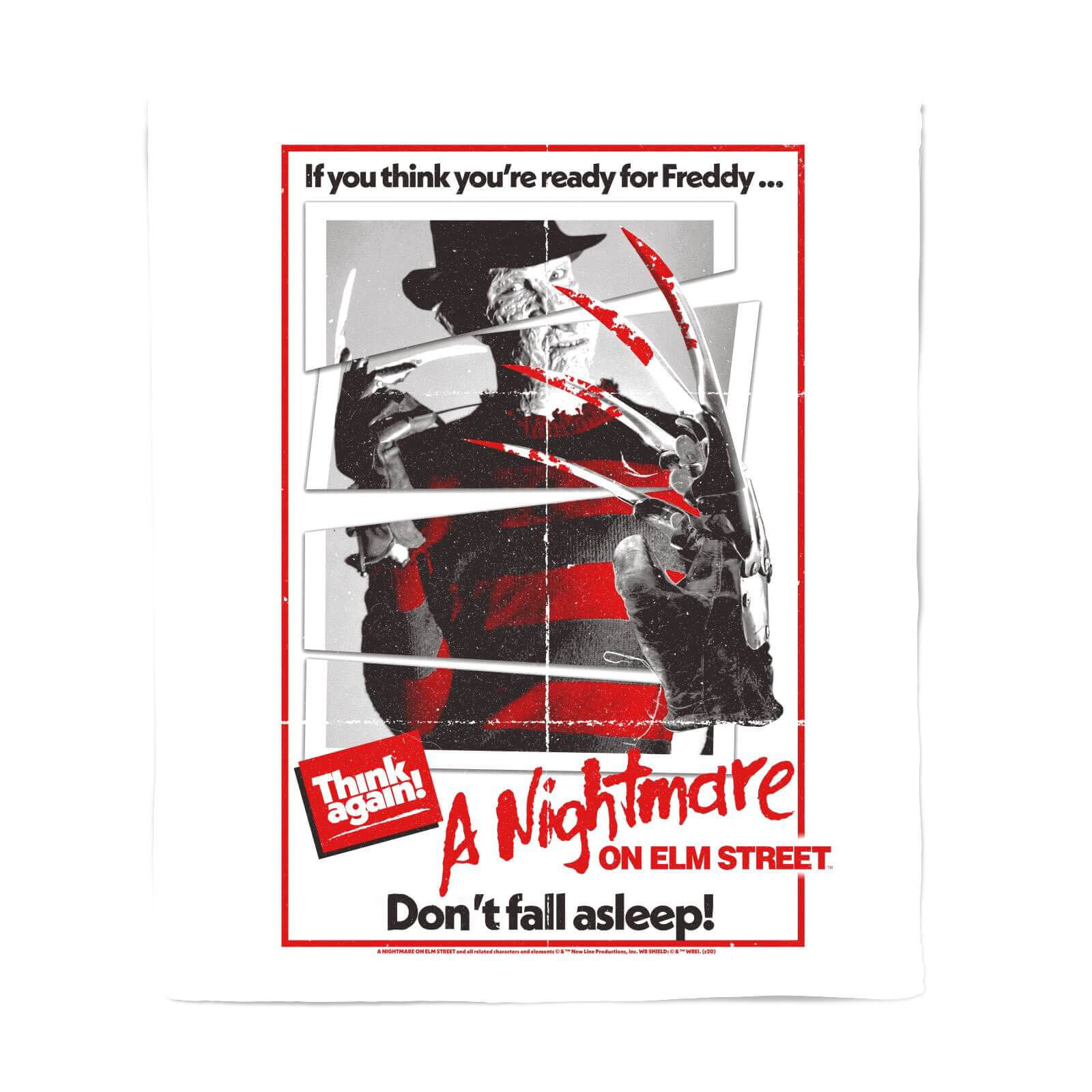 A Nightmare On Elm Street Freddy Kreuger Fleece Blanket - S