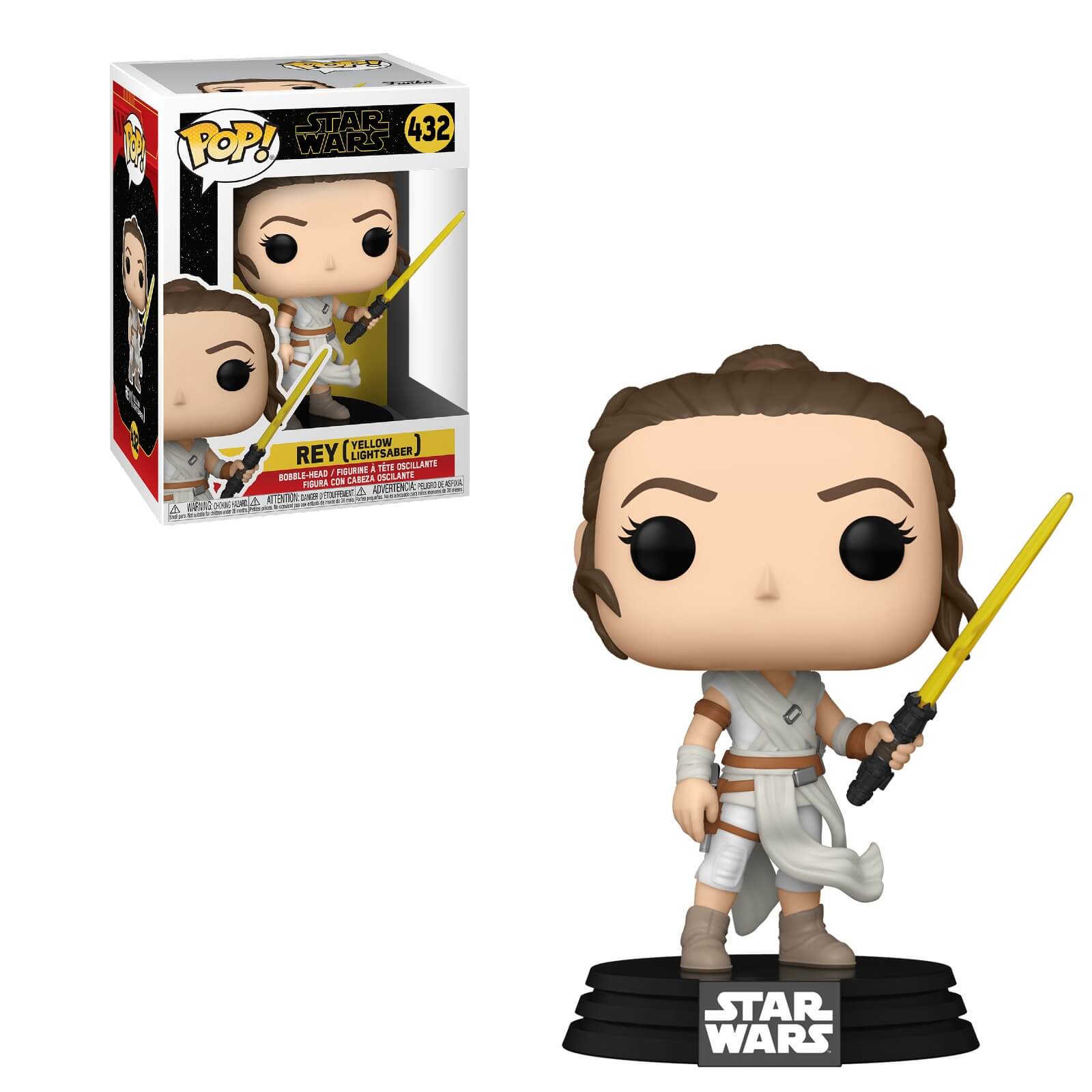 Star Wars The Rise Of Skywalker Rey W/ Yellow Lightsaber Funko Pop Vinyl