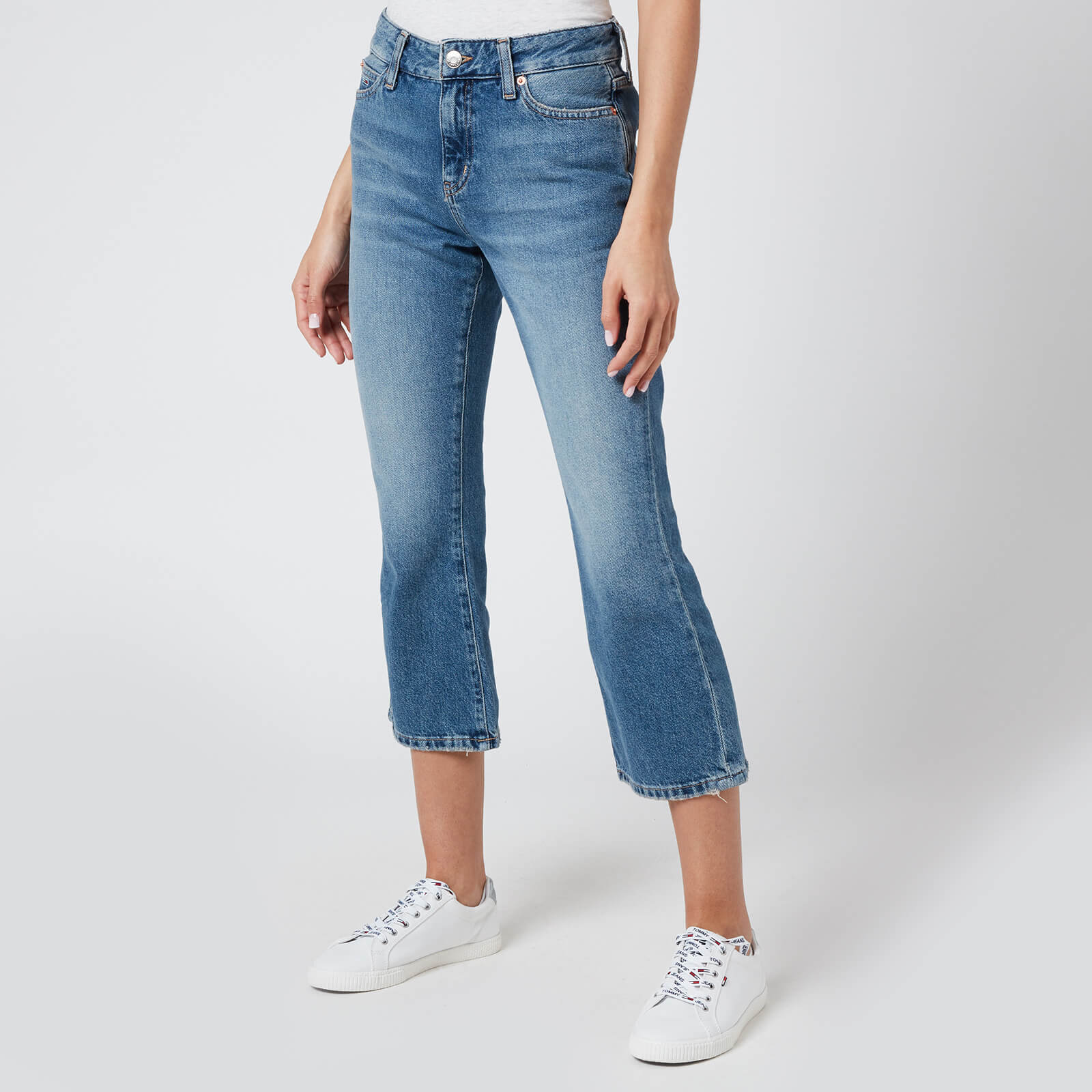Tommy Jeans Women's Crop Flare Jeans - Sunday Mid BL Rig - W28