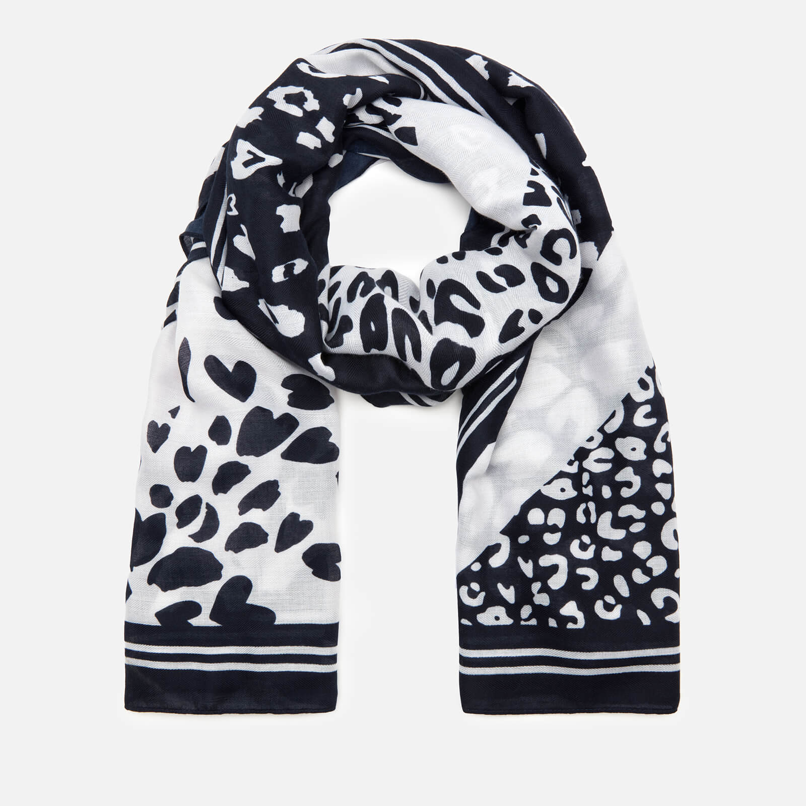 joules women's river large woven scarf - multi animal
