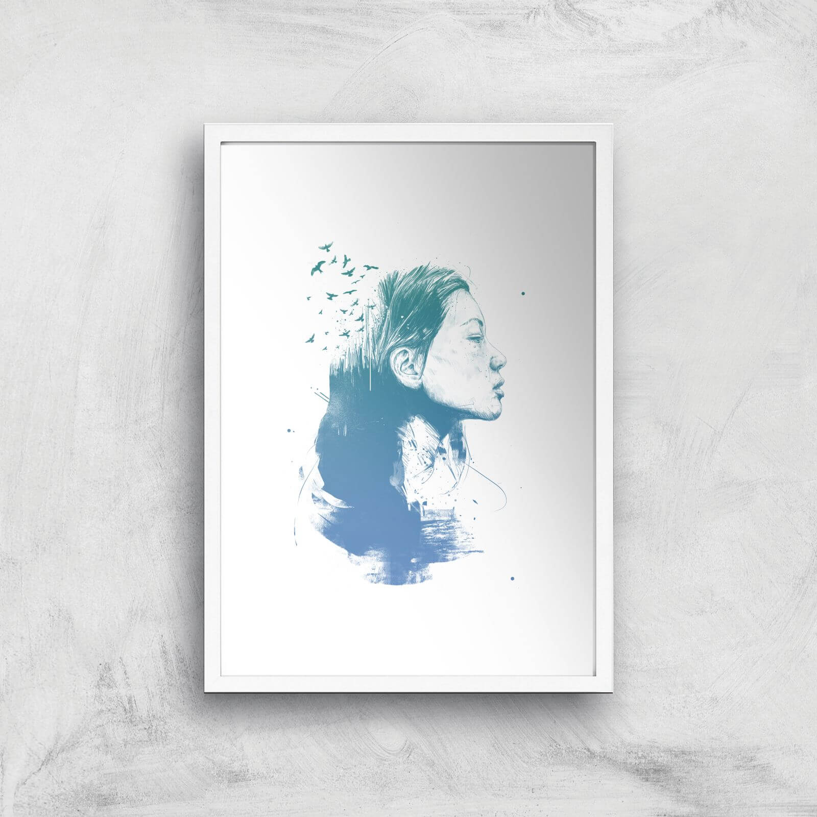 Open Your Mind To Blue Dreams Giclee Art Print - A2 - White Frame