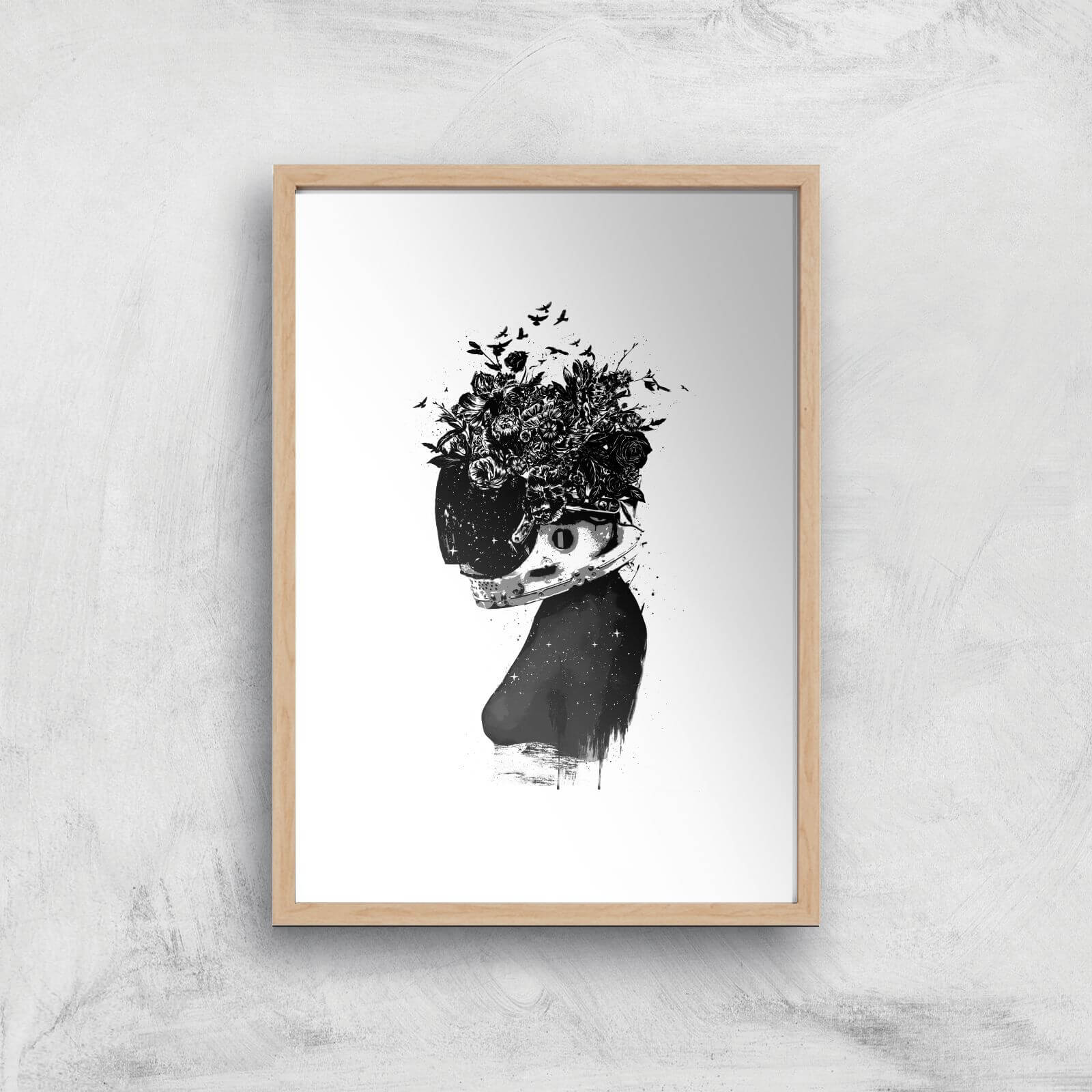 Hybrid Girl Giclee Art Print - A4 - Wooden Frame