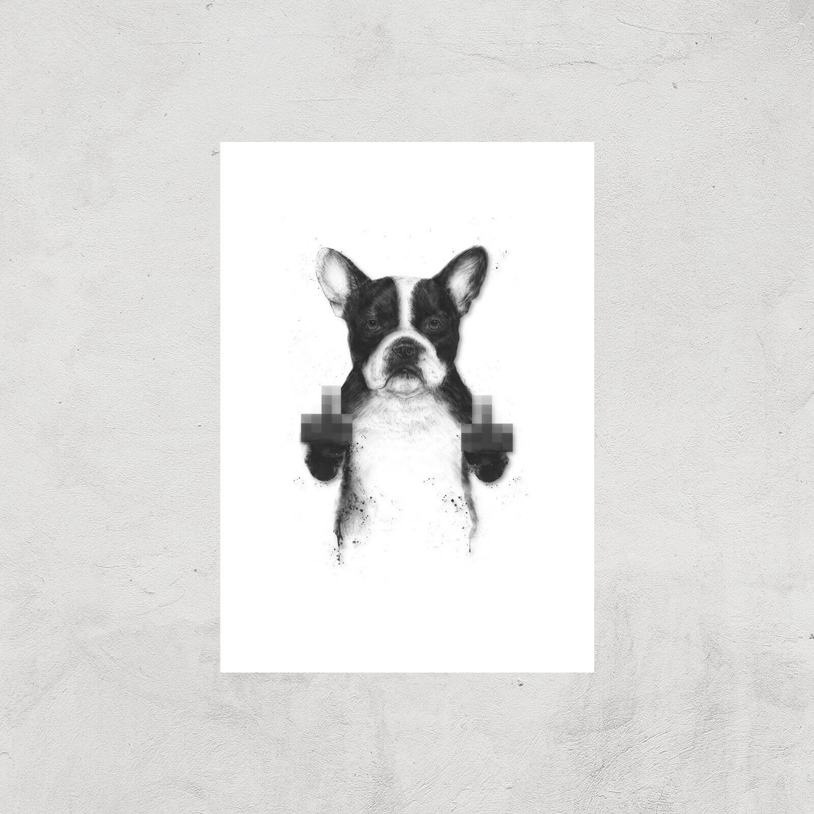 Censored Dog Giclee Art Print - A4 - Print Only