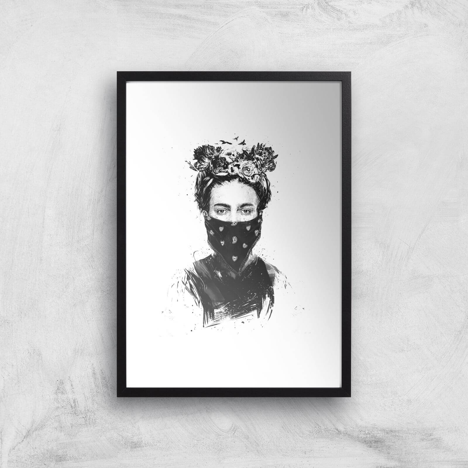 Rebel Girl Giclee Art Print - A2 - Black Frame