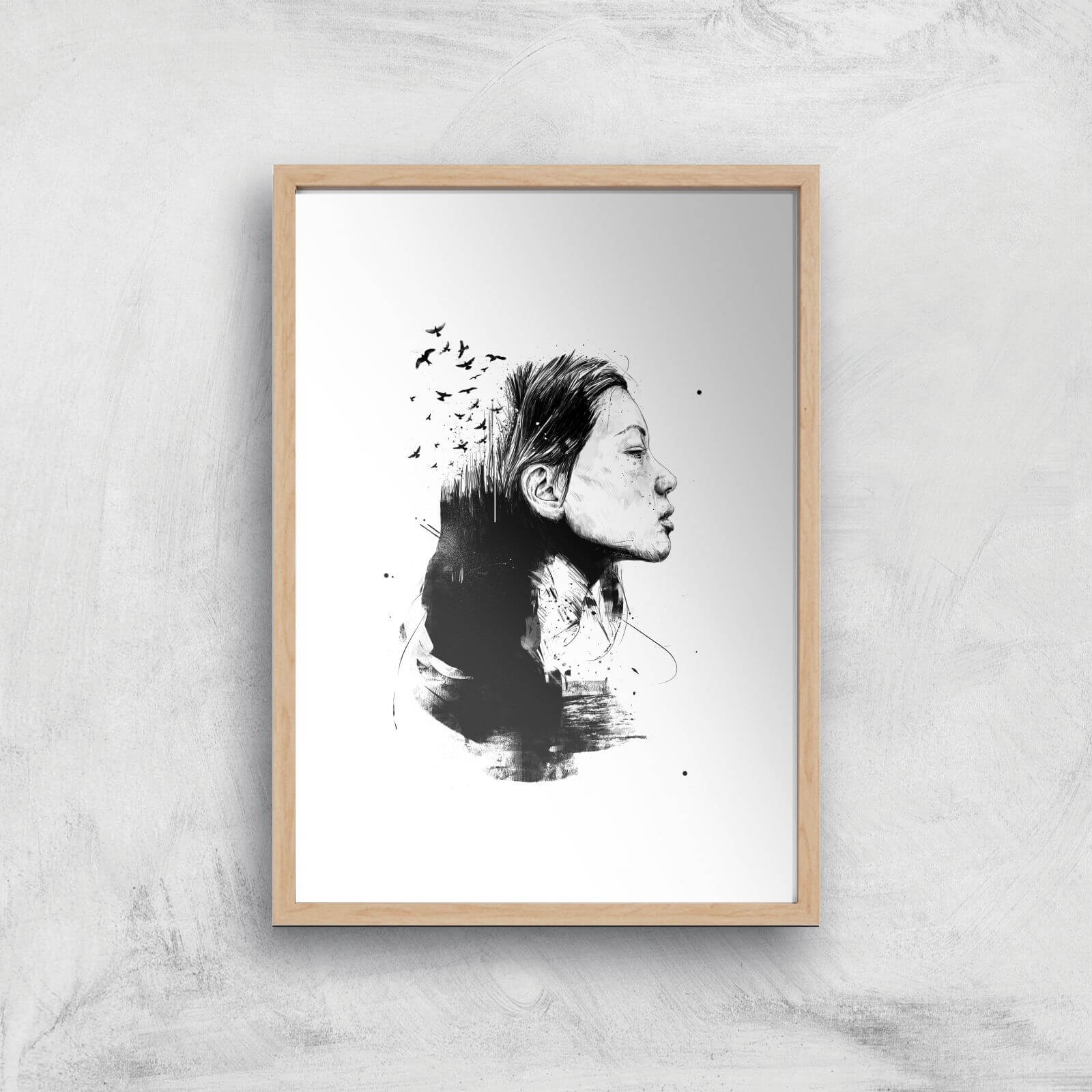Open Your Mind To Darkness Giclee Art Print - A2 - Wooden Frame