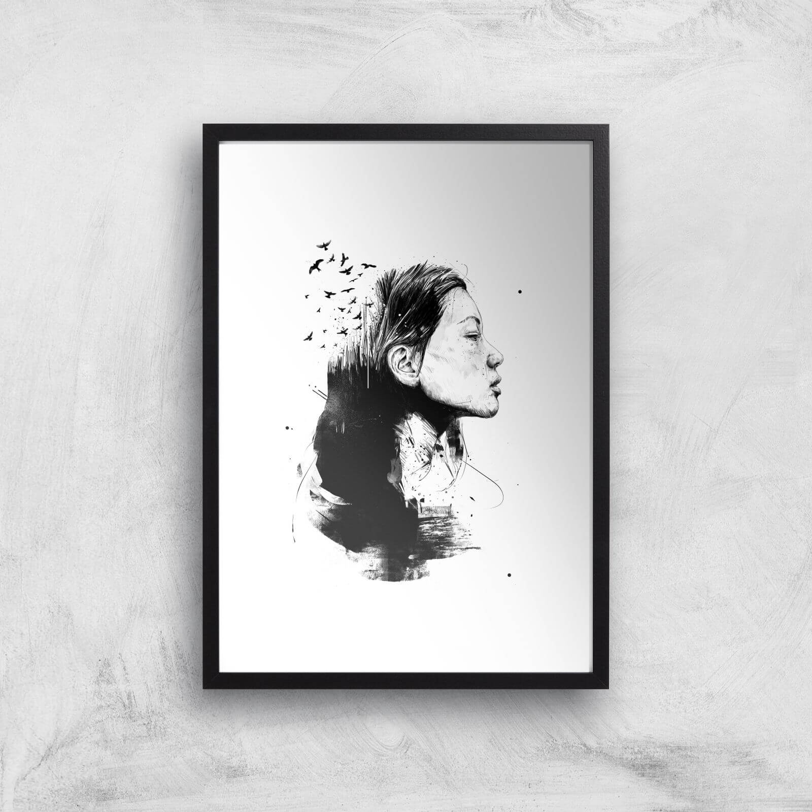 Open Your Mind To Darkness Giclee Art Print - A2 - Black Frame