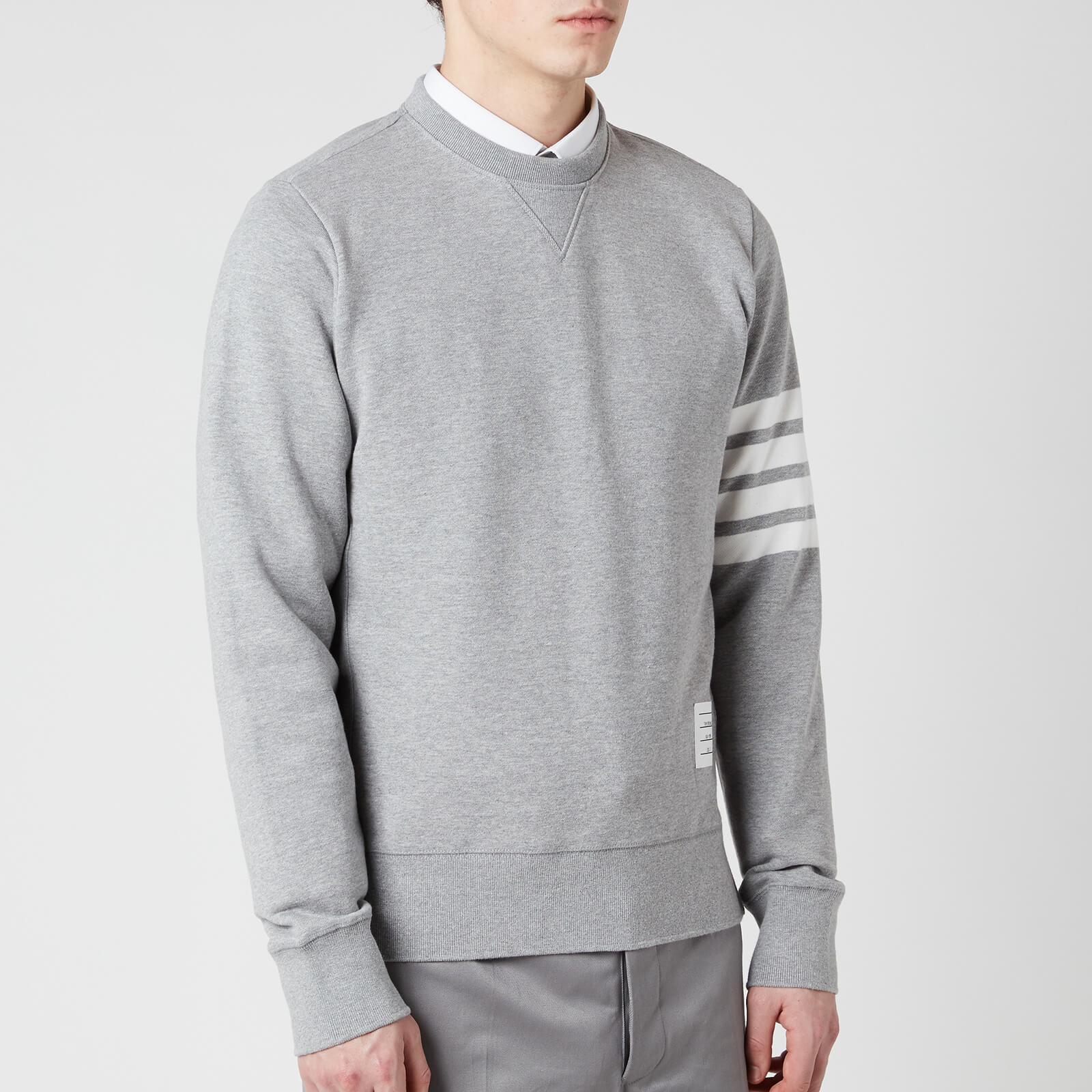Thom Browne Men's 4-Bar Classic Sweatshirt - Light Grey - 3/L