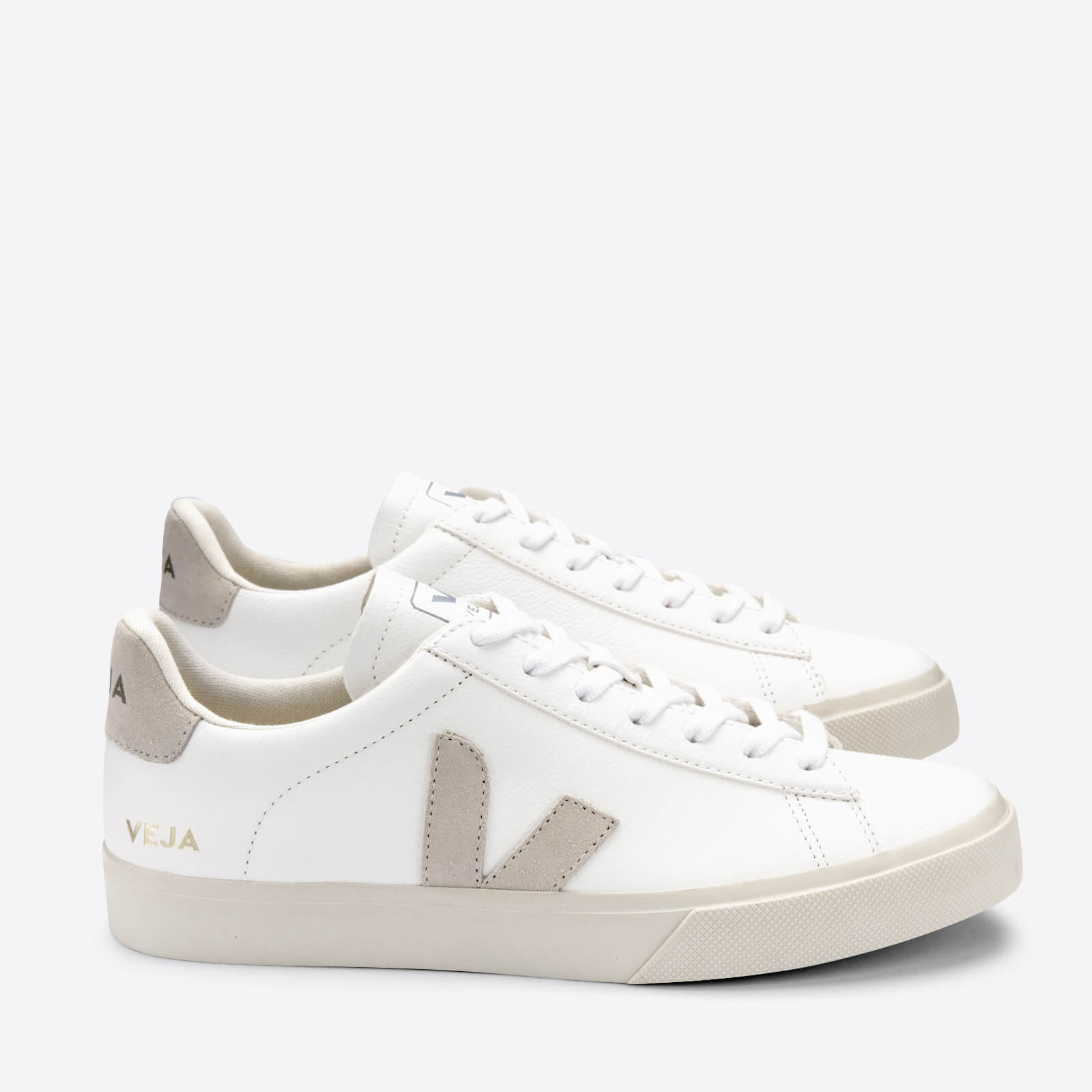 Veja Women's Campo Chrome Free Trainers - Extra White/Natural/Butter Sole - UK 3