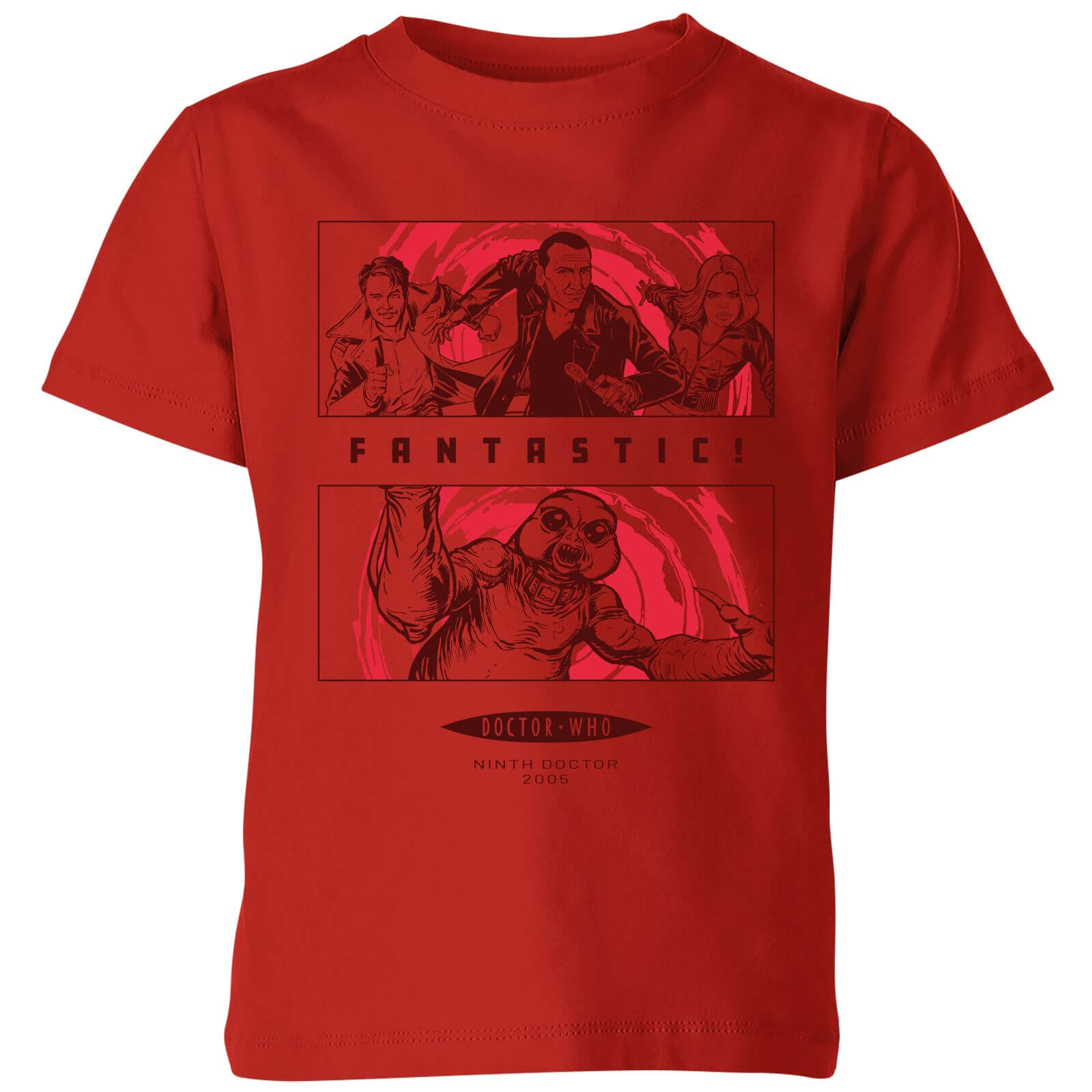 

T-Shirt Enfant Doctor Who 9th Doctor - Rouge - 5-6 ans