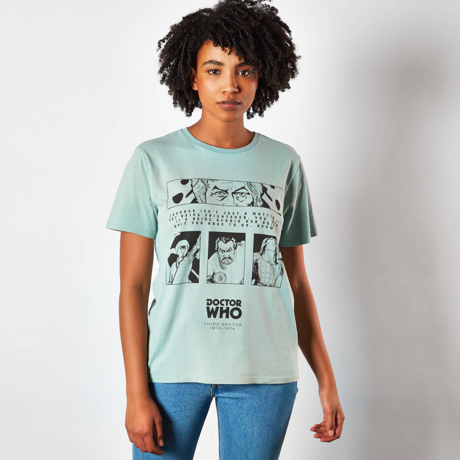 T-Shirt Unisexe Doctor Who 3rd Doctor - Vert Délavé - XL