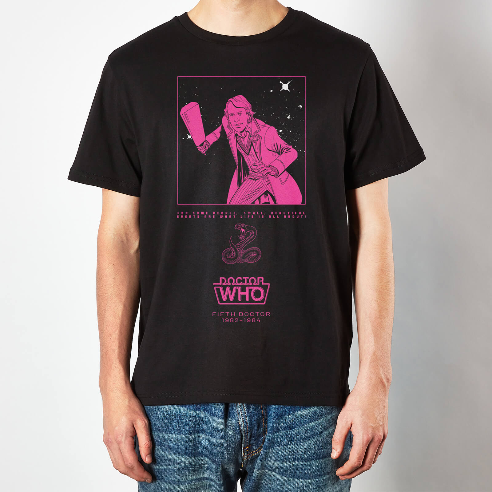 Doctor Who 5th Doctor Men's T-Shirt - Black - 5XL