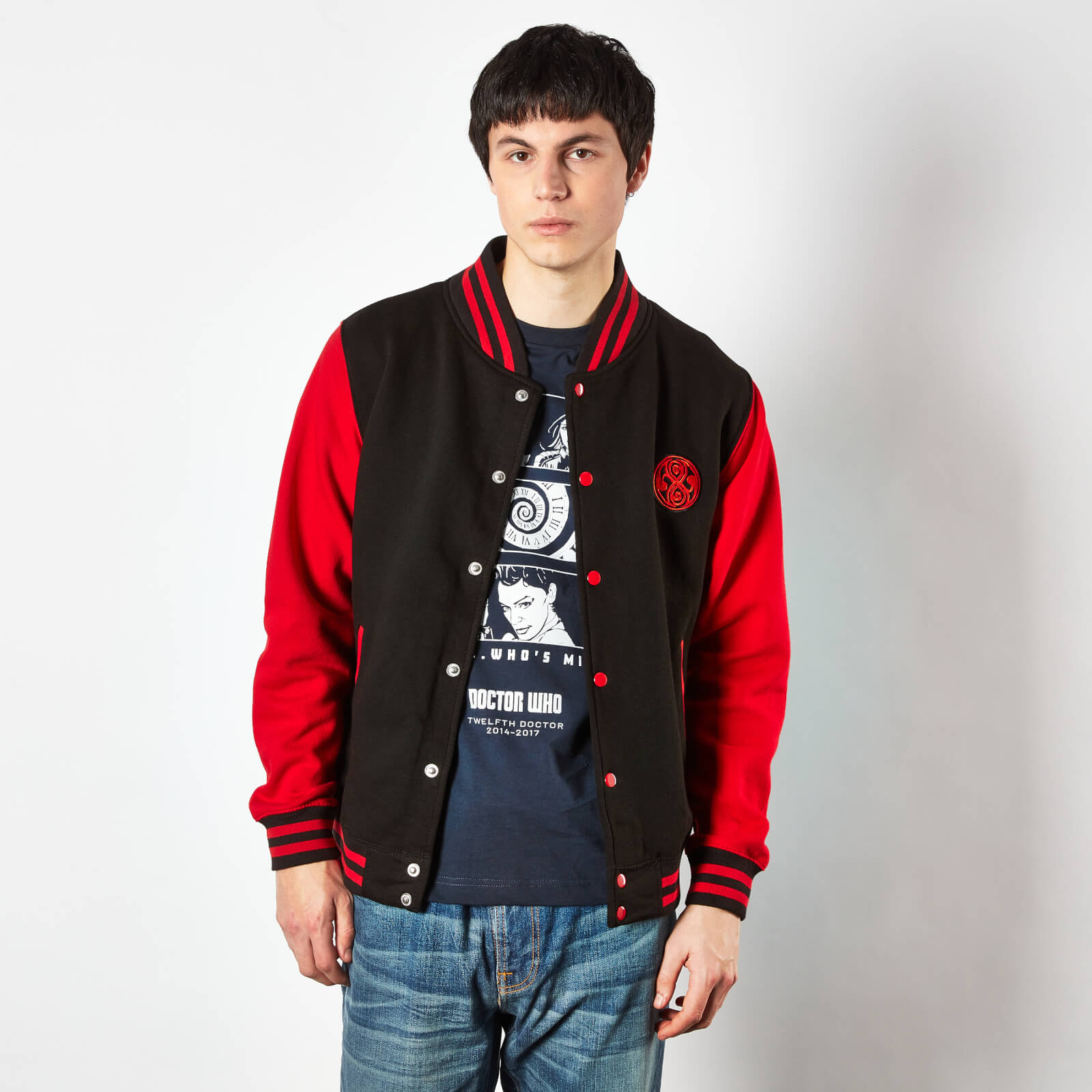 

Veste Teddy Doctor Who Gallifreyan - Noir/Rouge - M