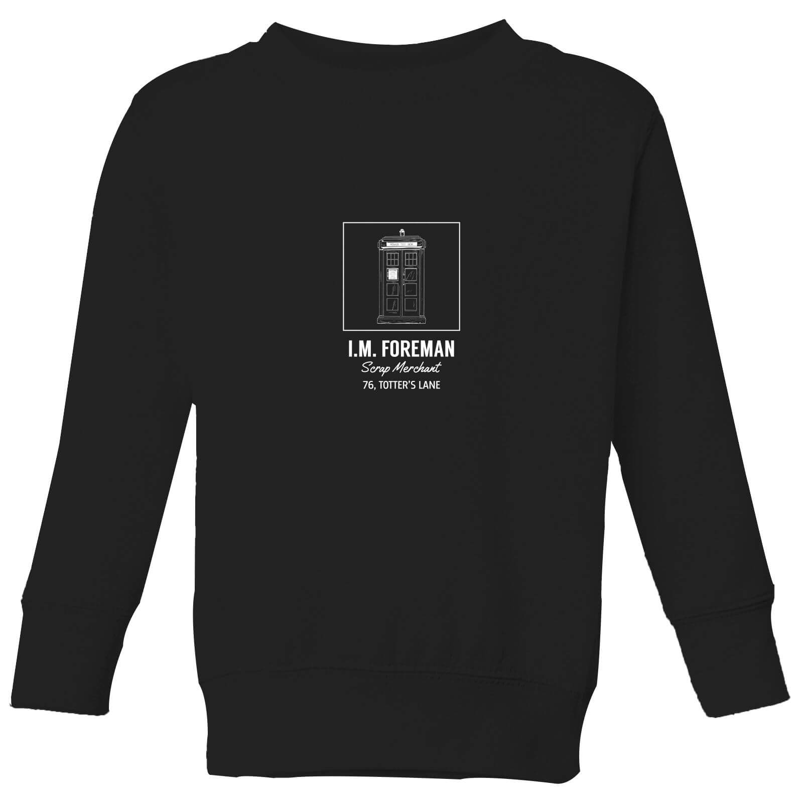 Sweatshirt Enfant Doctor Who Tardis Interiors - Noir - 7-8 ans