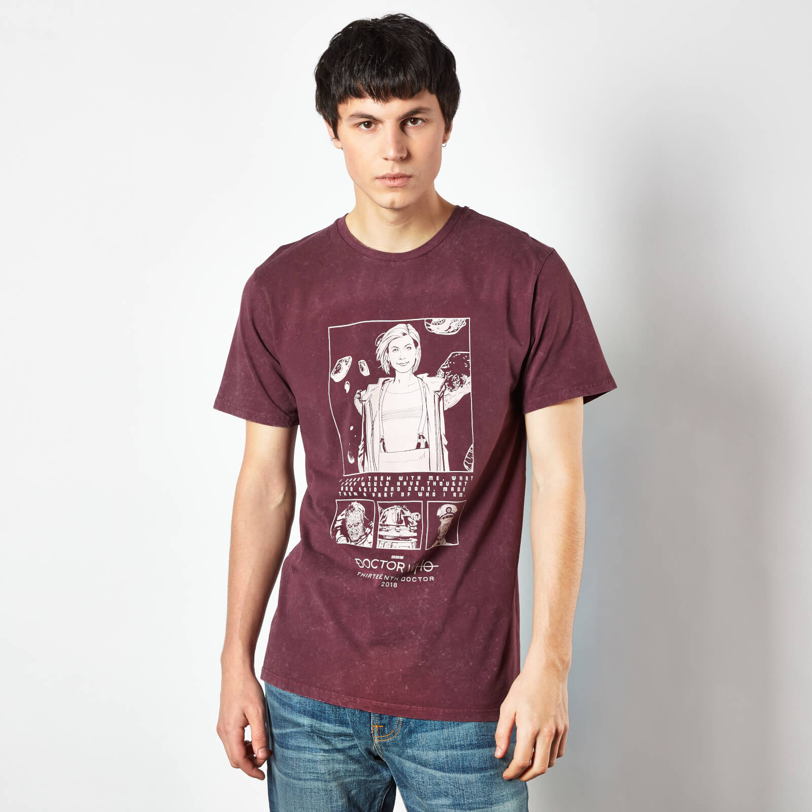 

T-Shirt Doctor Who 13th Doctor Unisexe - Bordeaux Délavé - XXL