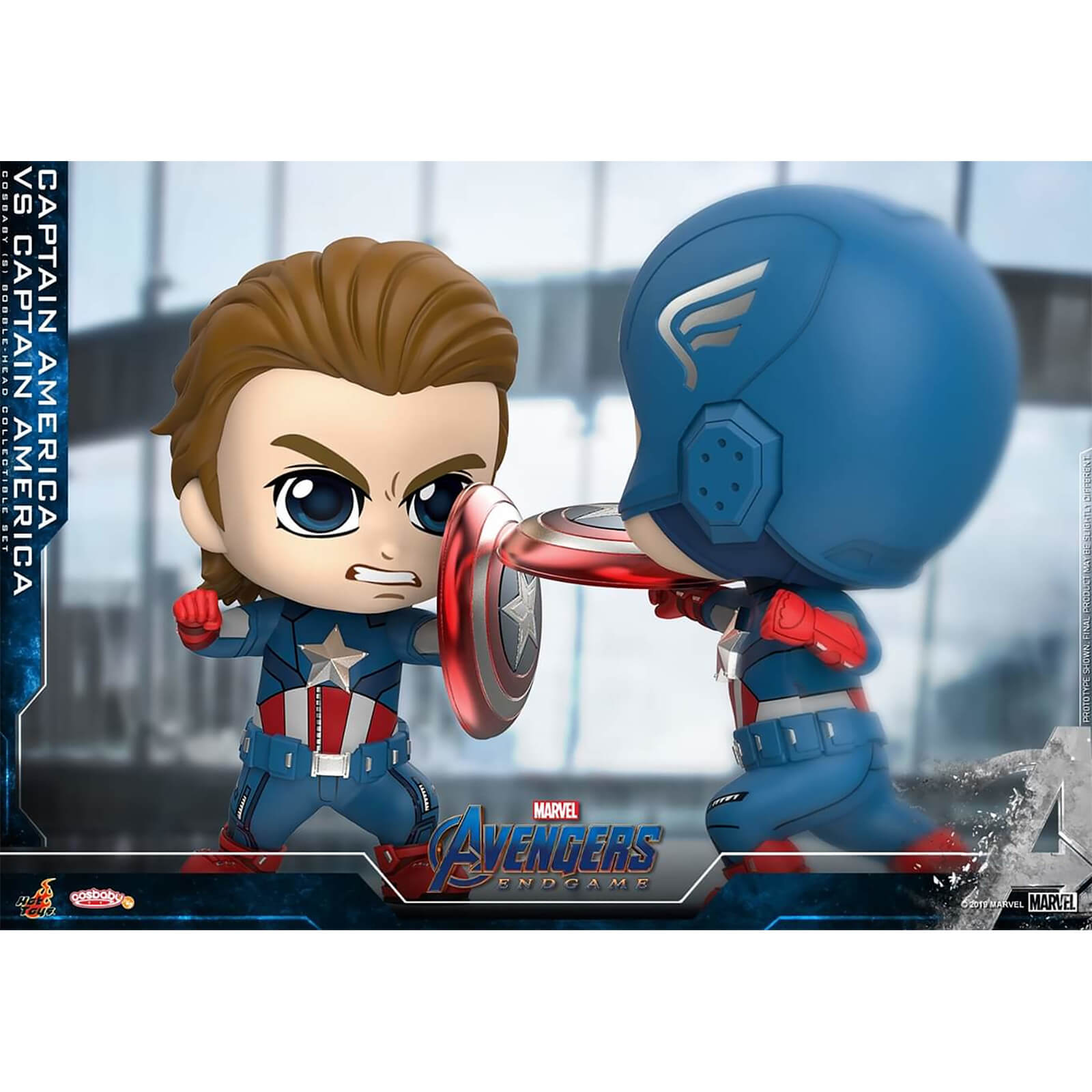 Hot Toys Cosbaby Marvel Avengers: Endgame - Captain America VS Captain America (Set of 2) Figure