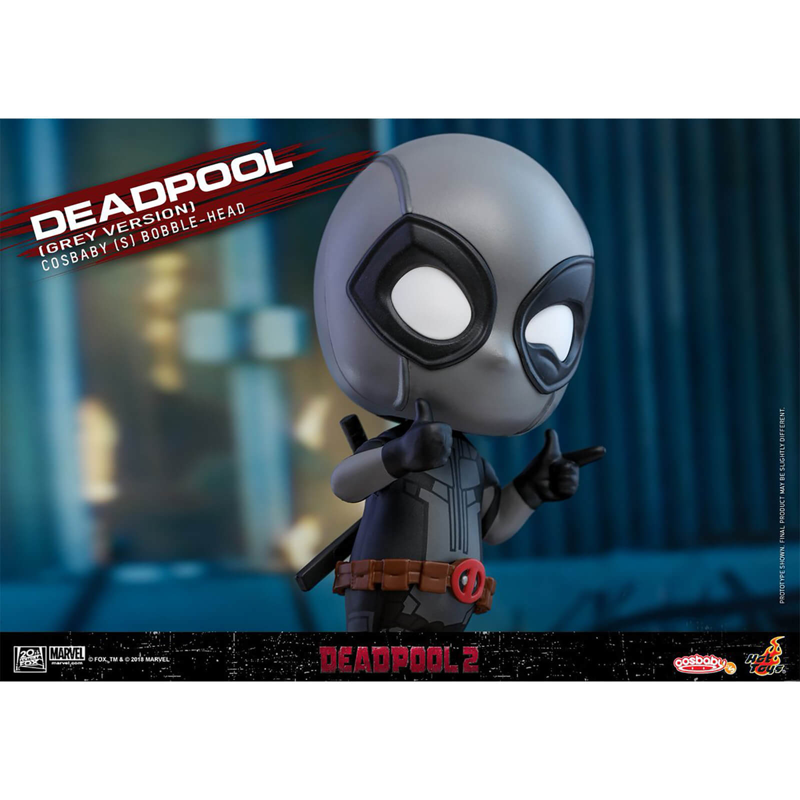 Hot Toys Cosbaby Marvel Deadpool 2 - Deadpool (Grey Version) Figure
