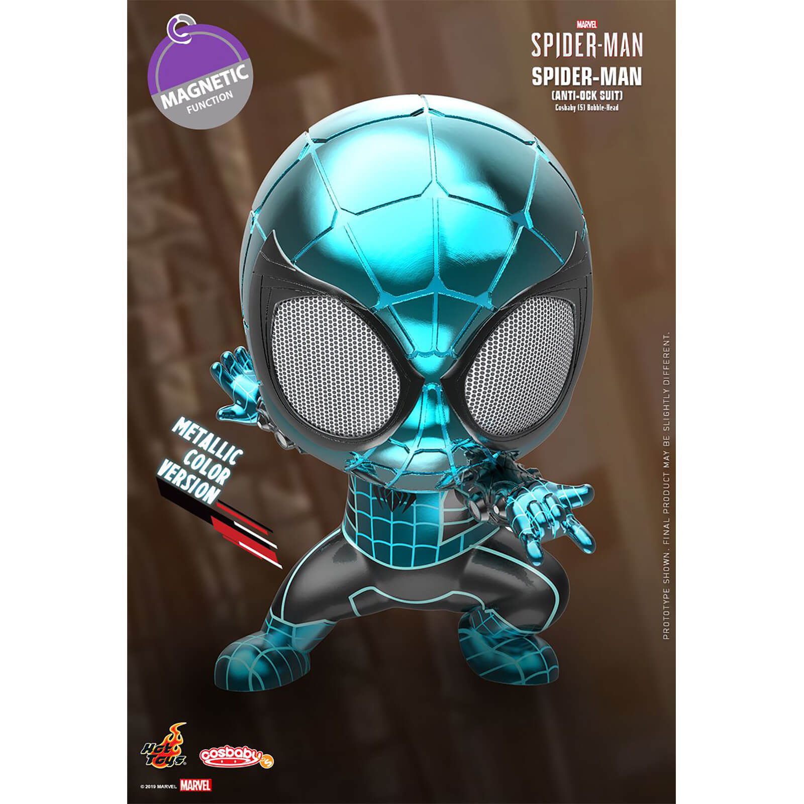 Image of Hot Toys Cosbaby Marvel's Spider-Man PS4 - Spider-Man (Fear Itself Suit Version) Figure