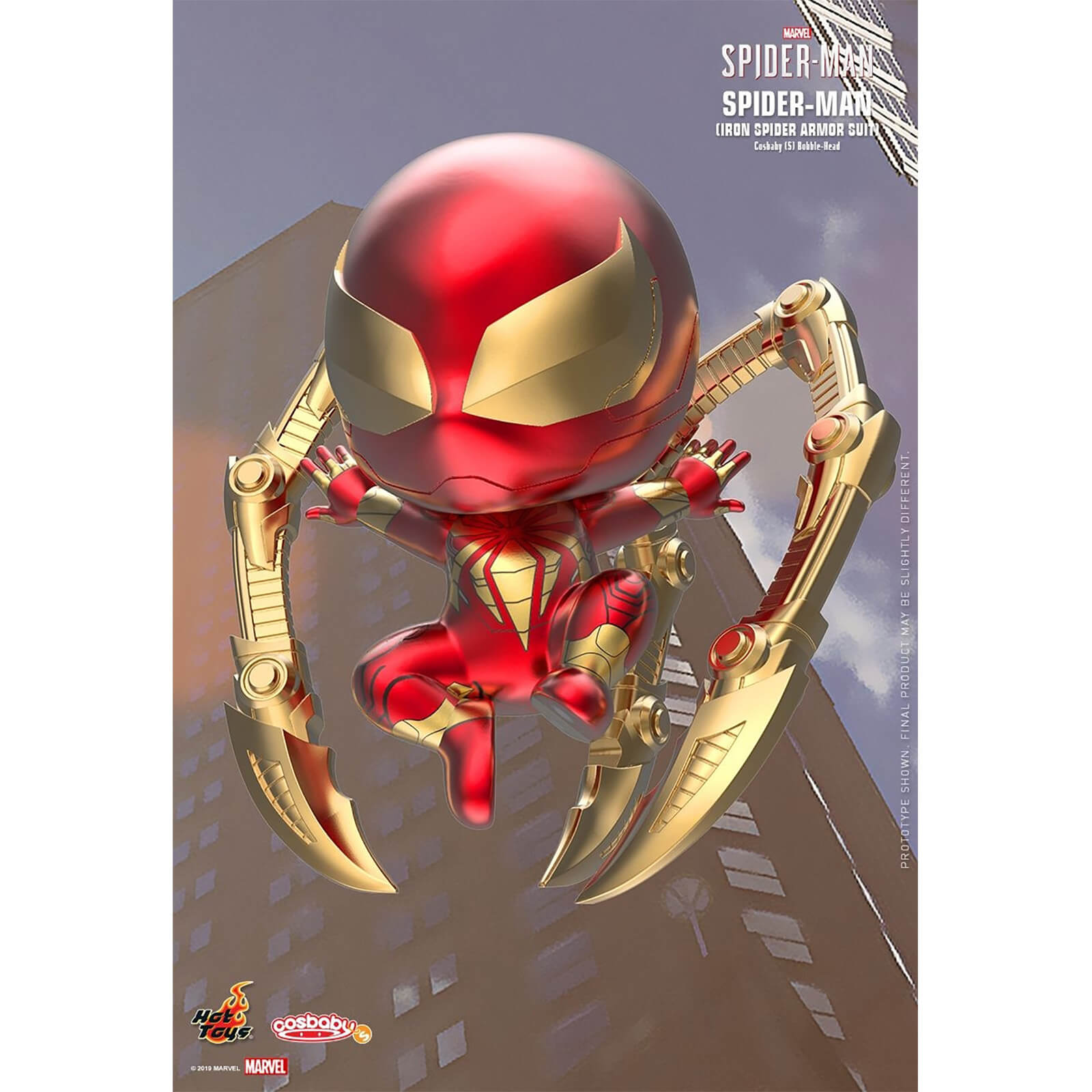 Hot Toys Cosbaby Marvel's Spider-Man PS4 - Spider-Man (Iron Spider Armor Suit Version) Figure
