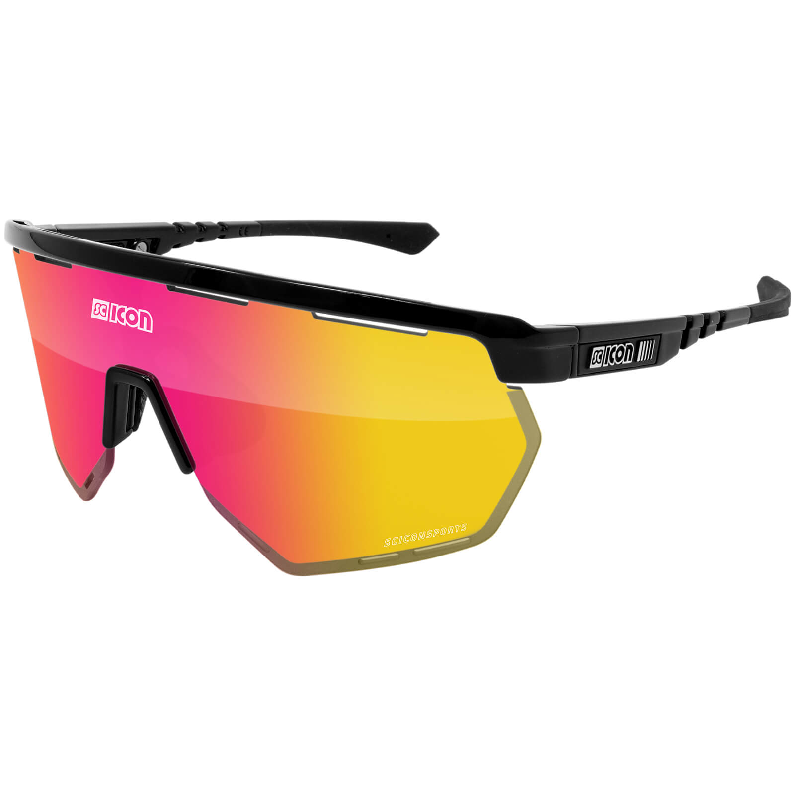 Scicon Aerowing Road Sunglasses - Black Gloss/SCNPP Multimirror Red