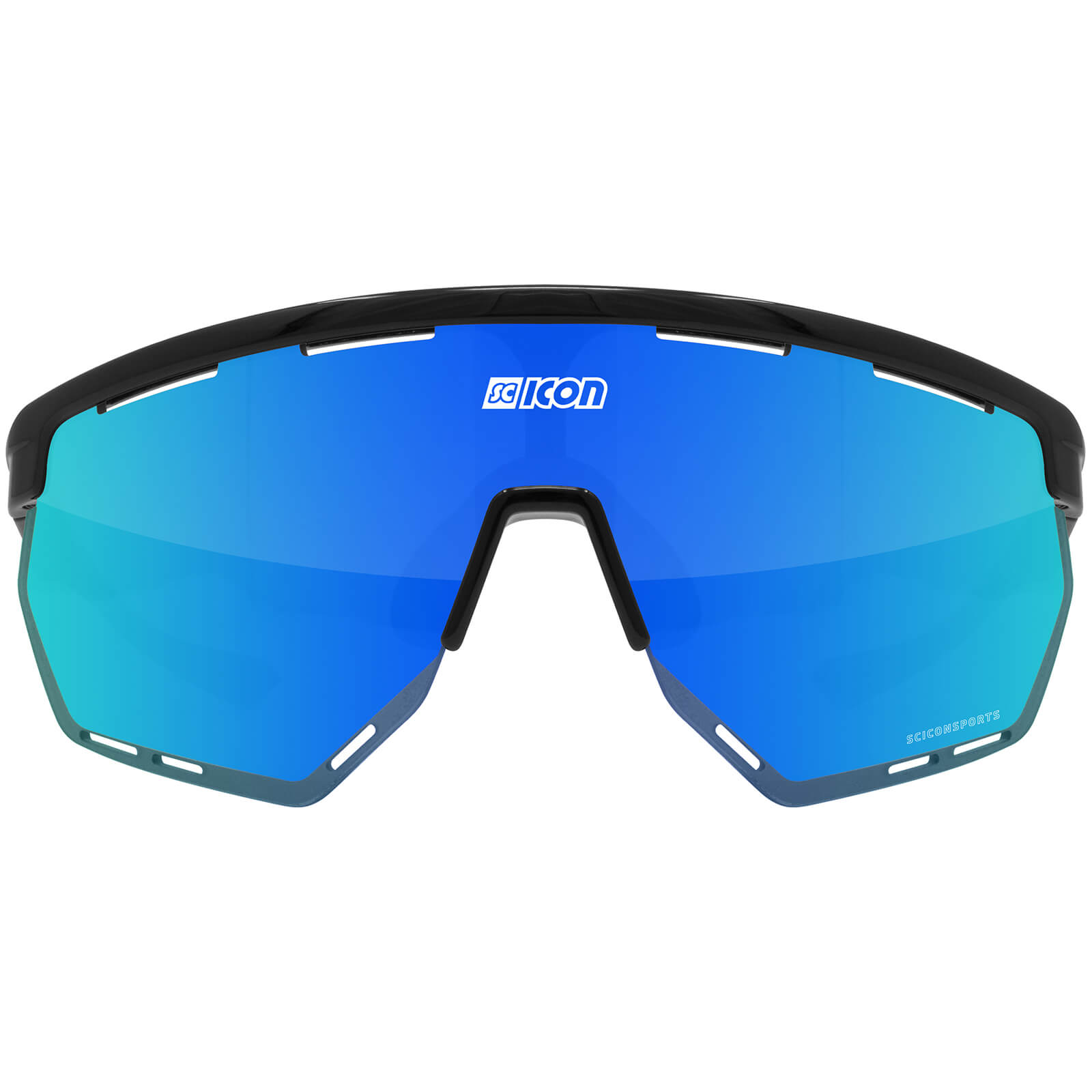 Scicon Aerowing Road Sunglasses - Black Gloss - Multimirror Blue