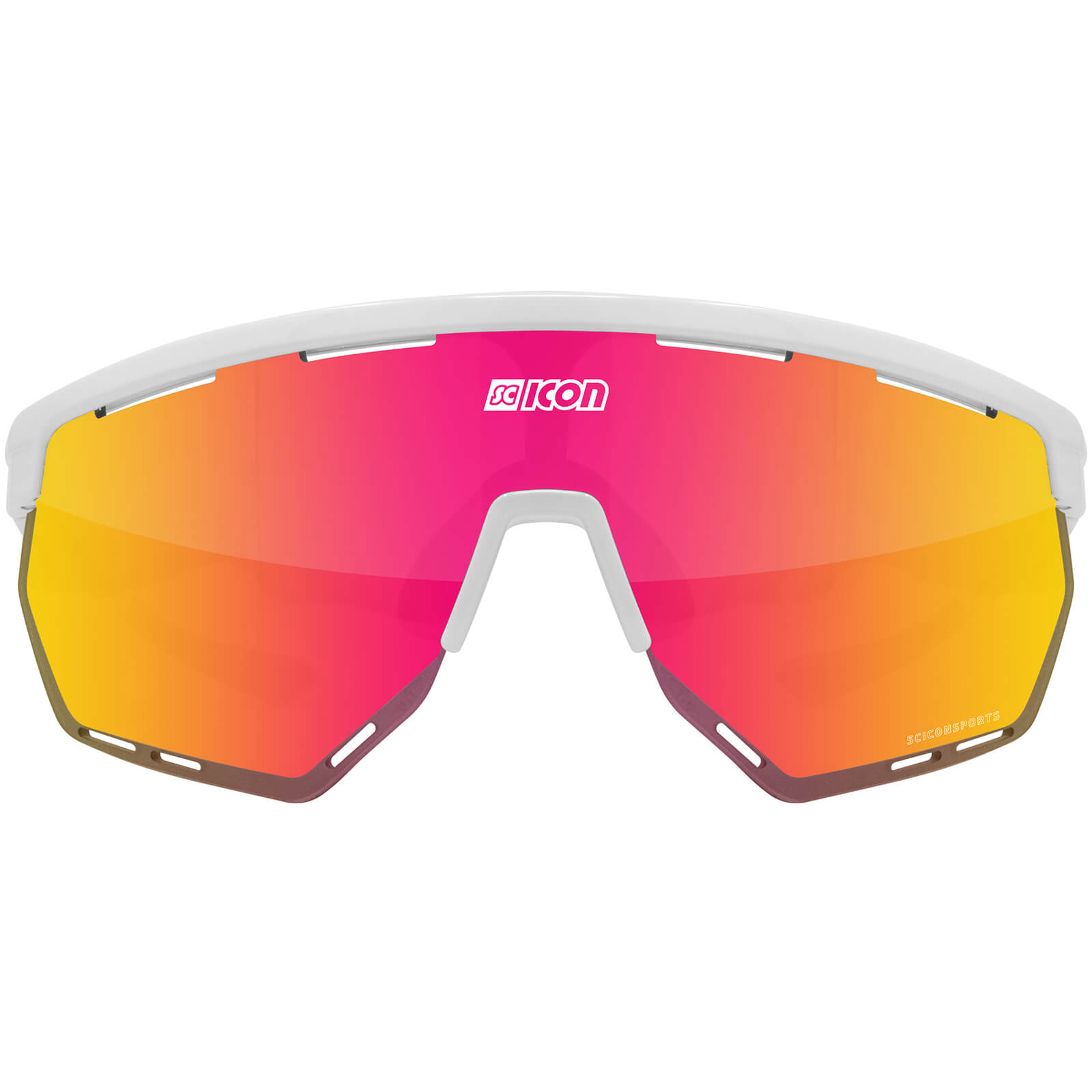 Scicon Aerowing Road Sunglasses - White Gloss - Multimirror Red