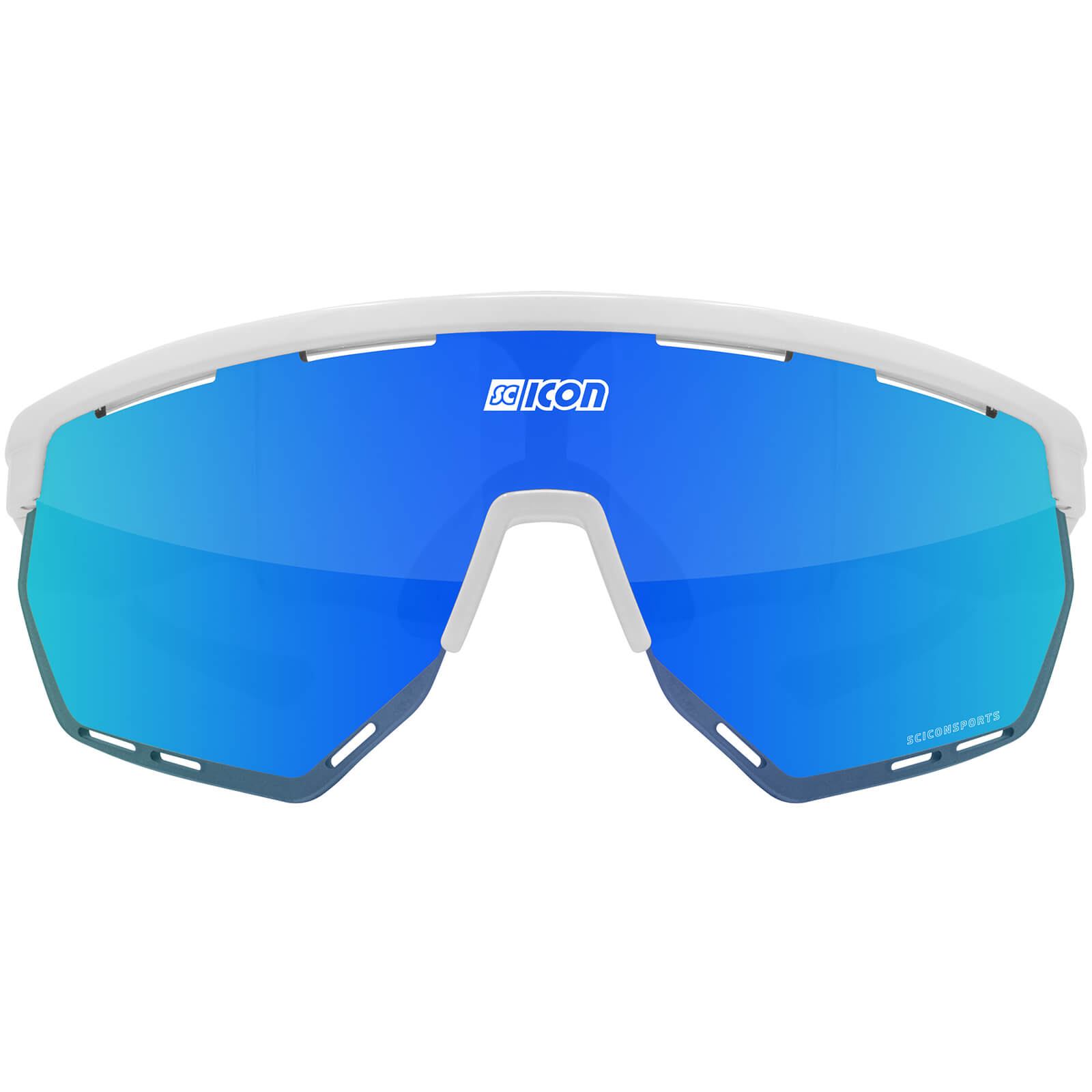 Scicon Aerowing Road Sunglasses - White Gloss - Multimirror Blue