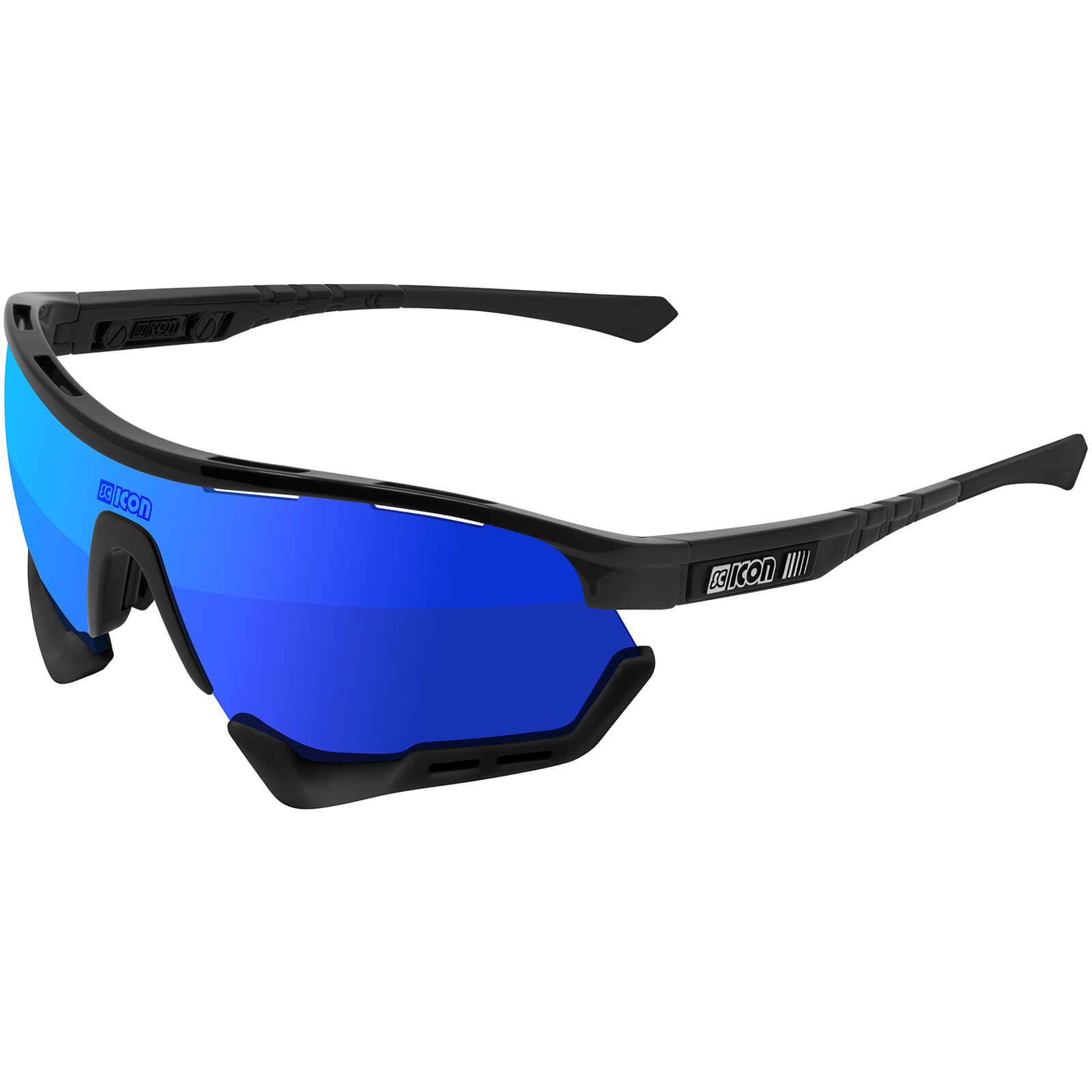 Scicon Aerotech XL Road Sunglasses - Black Gloss/SCNPP Multilaser Blue